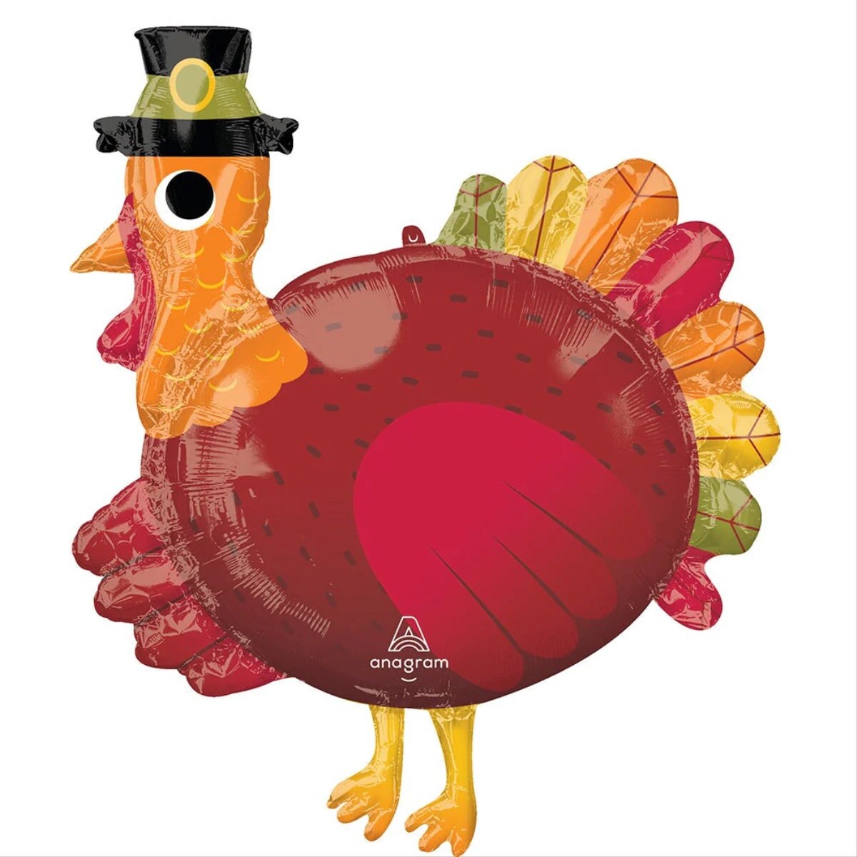 Sitting Turkey Balloon: Thanksgiving Foil Mylar Party Decor