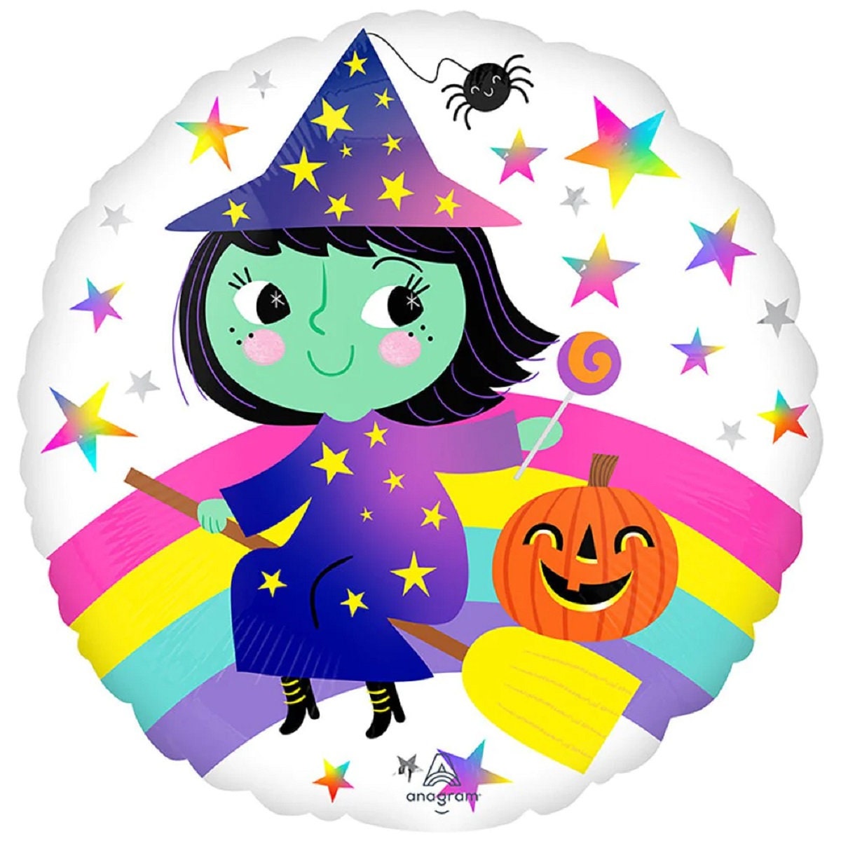 Pastel Halloween Witch Balloon Bouquet: Spooky Party Decor