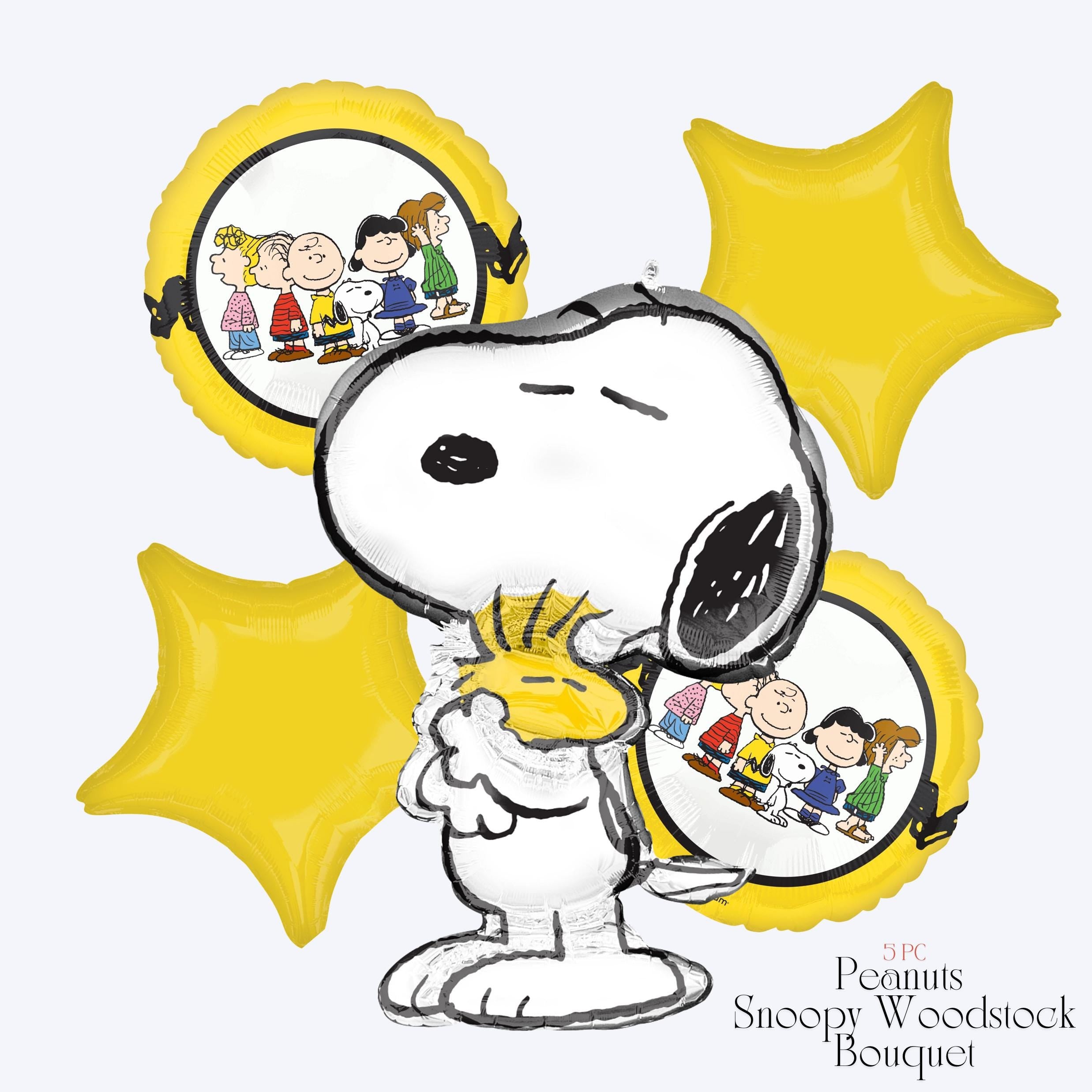 Peanuts Snoopy Balloon Bouquet: Peanuts Birthday Party Decor | Peanuts Snoopy Party Balloon Set