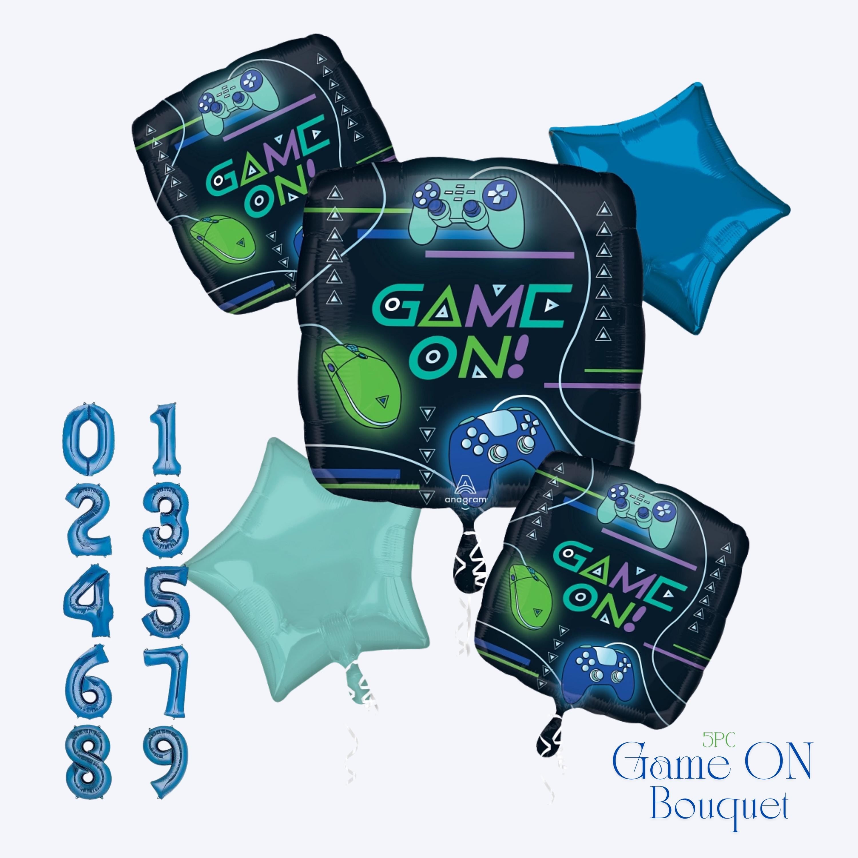 Game On Balloon Bouquet: Video Game Birthday Party Decorations