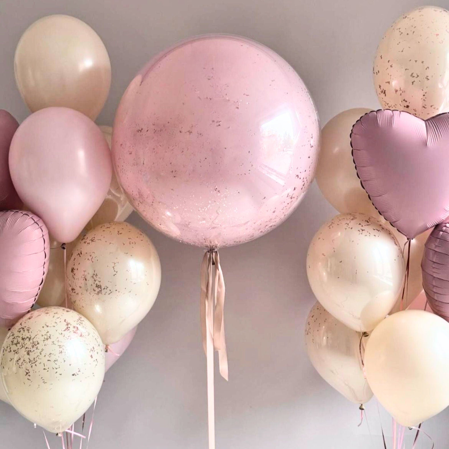 Pink Blush ELEGANT Balloons | BRIDAL Balloons | Birthday Balloons | Bachelorette Party Decorations | Engagement Party | Bridal Room Decor