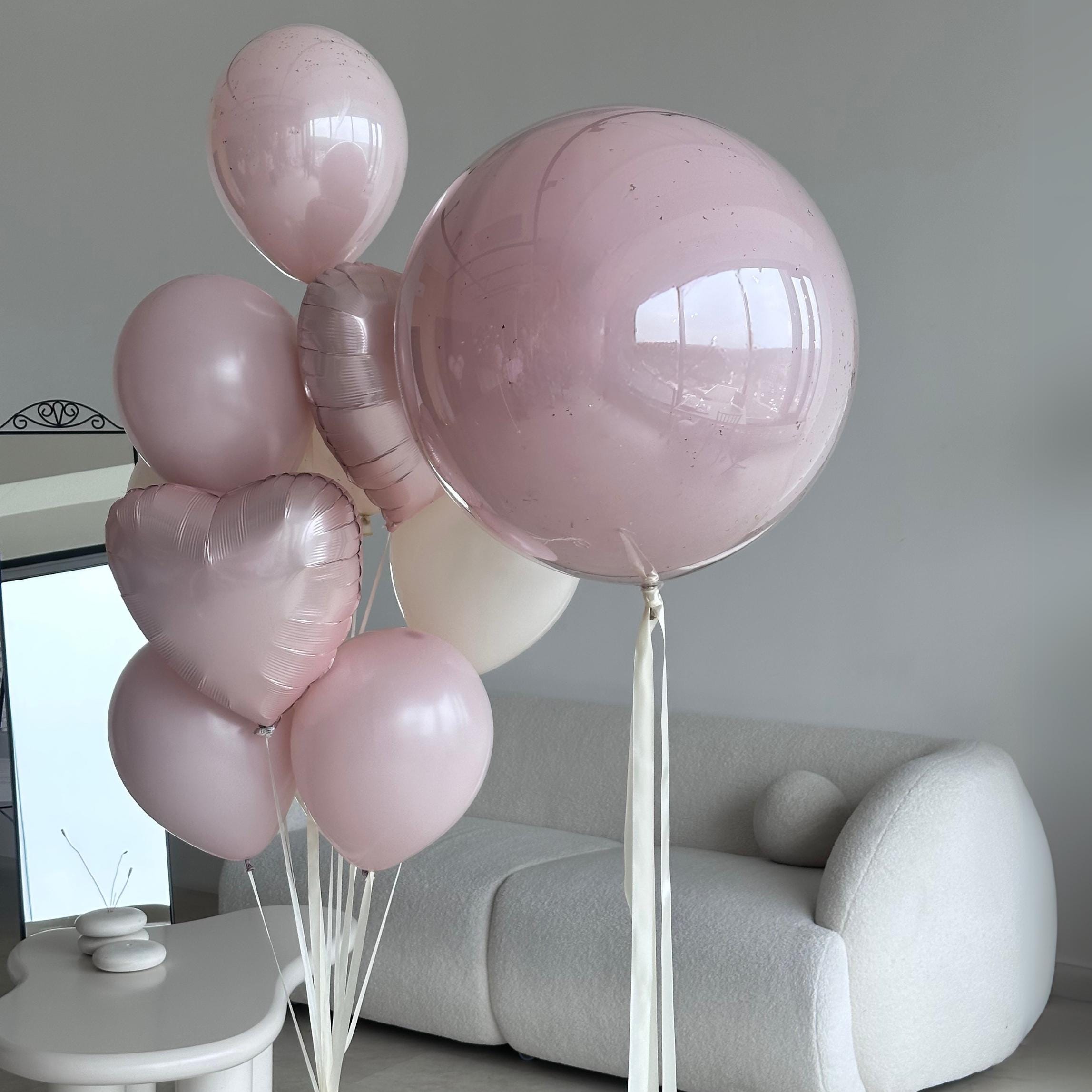 Elegant Birthday Balloons | Trending Balloons | Bachelorette | Pink Coquette | Romantic Balloon Bouquet | Bow Trend Birthday | Minimalist