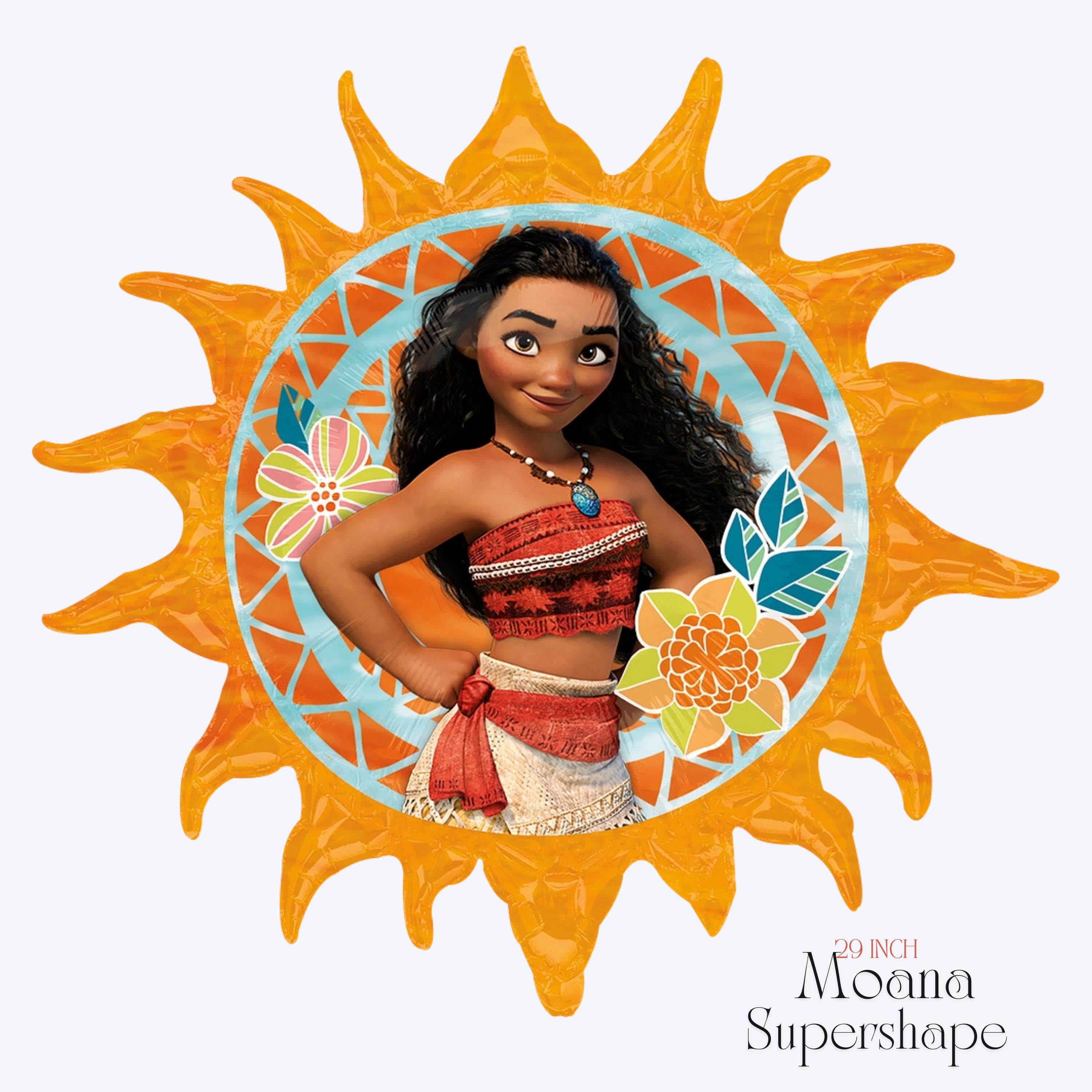 Moana Birthday Balloon Bouquet-Anagram Licensed| Tropical Luau Party Decor | Moana  Balloons for Girl’s Birthday | Polynesian Party Balloons