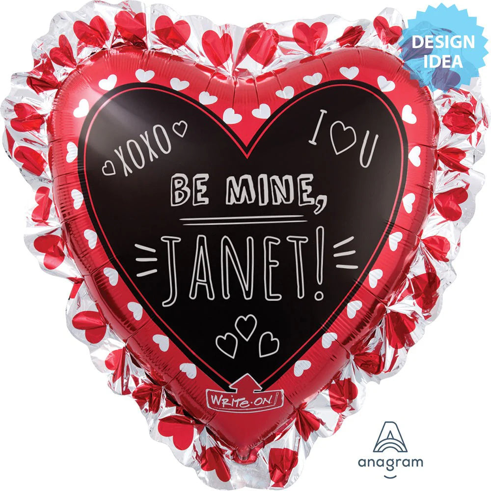 28 inch HEART BLACK BOARD
