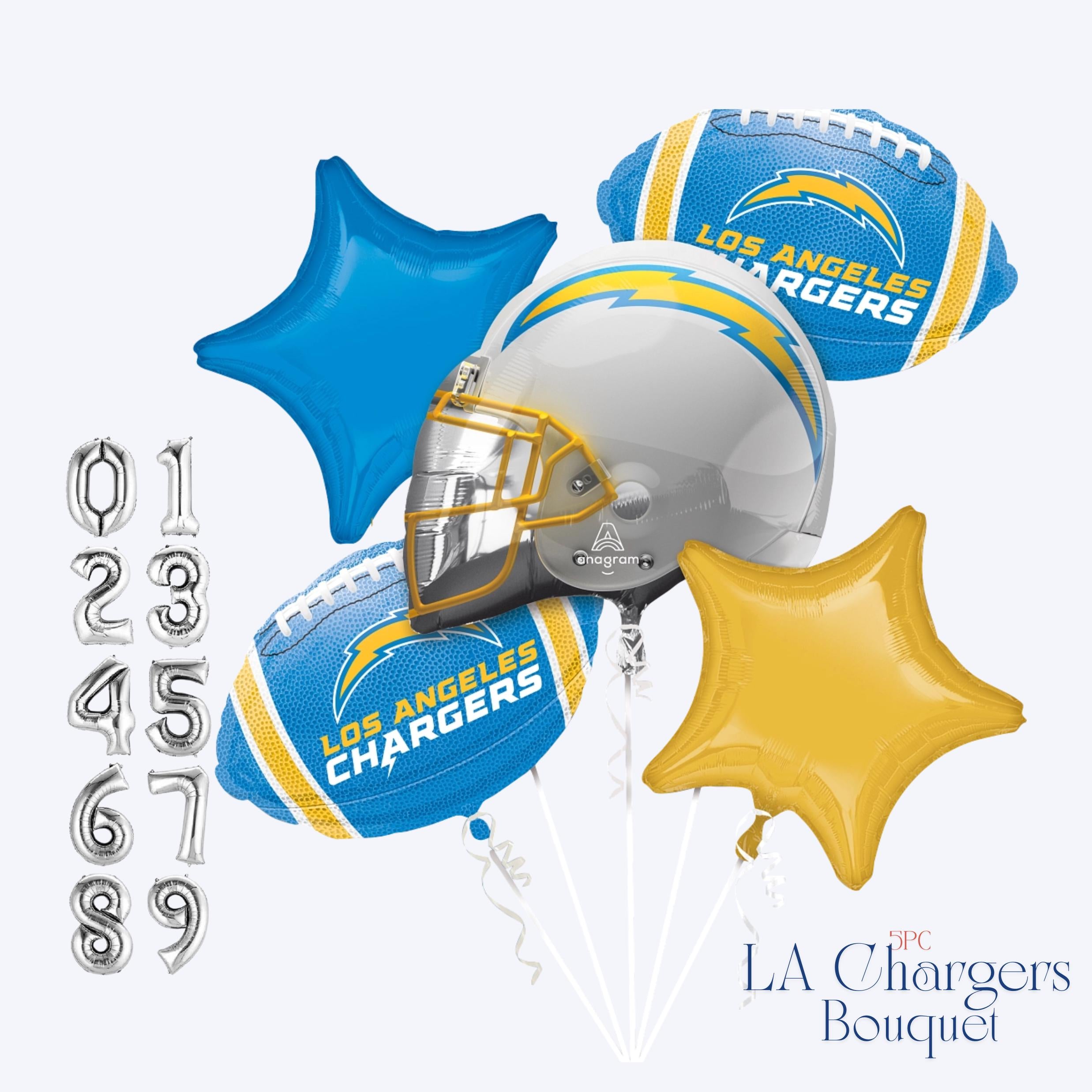 LA Chargers Balloon Bouquet: NFL Football Party Decor