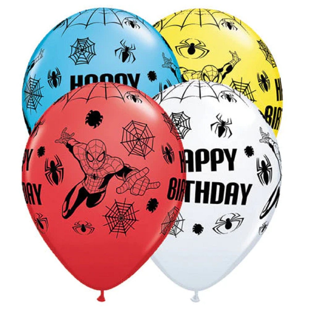 Spiderman Balloon Bouquet: 5pc Anagram Licensed Party Decor