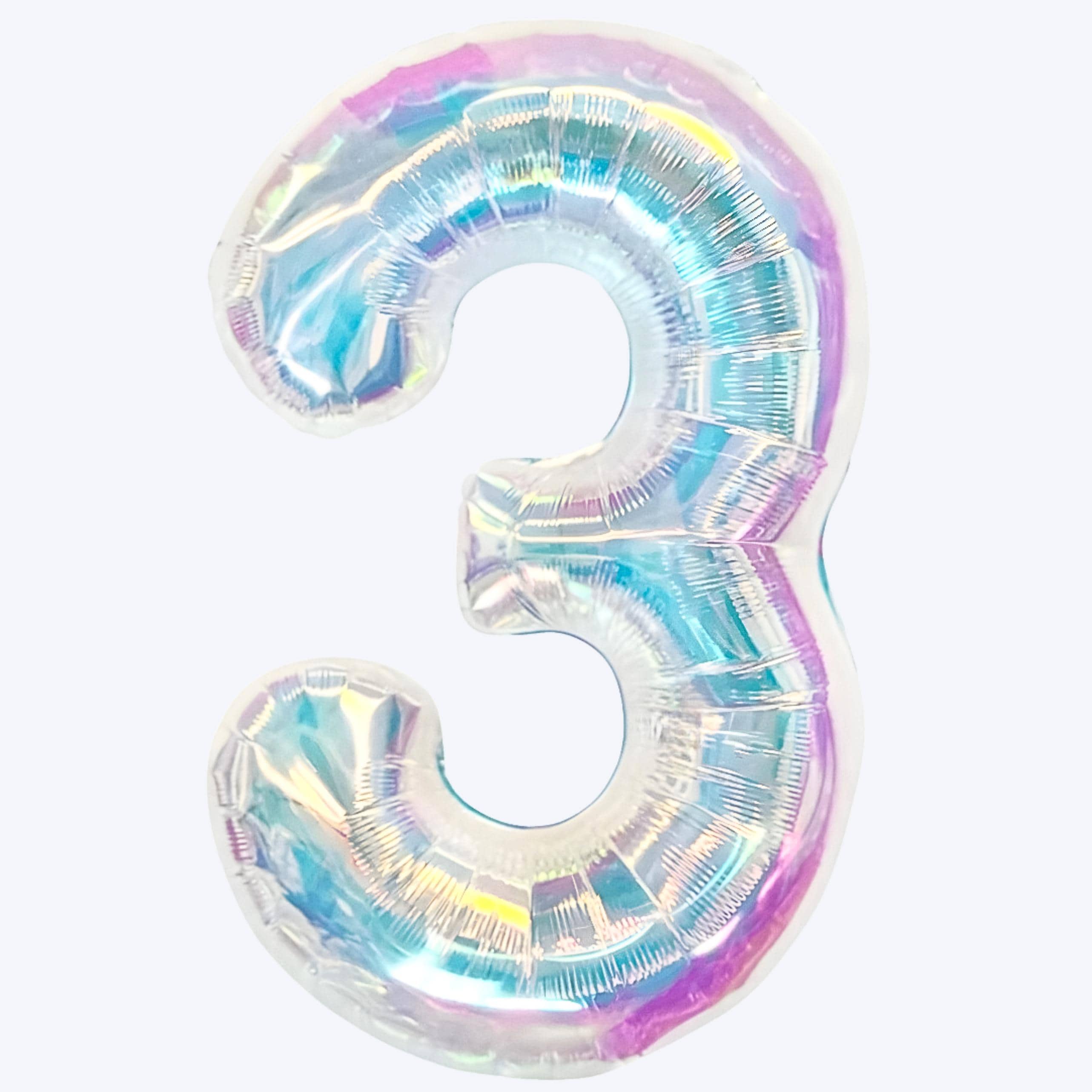 IRIDESCENT NUMBER BALLOON - 34 INCH (AIR FILL ONLY)