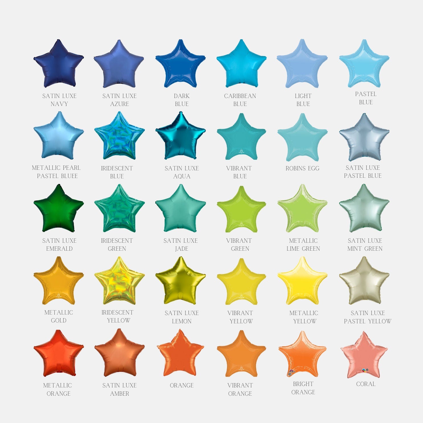 Star Balloons | Colorful Stars Balloons | Helium Stars Balloons | Birthday Balloons | Decorator Balloons | Party Decor