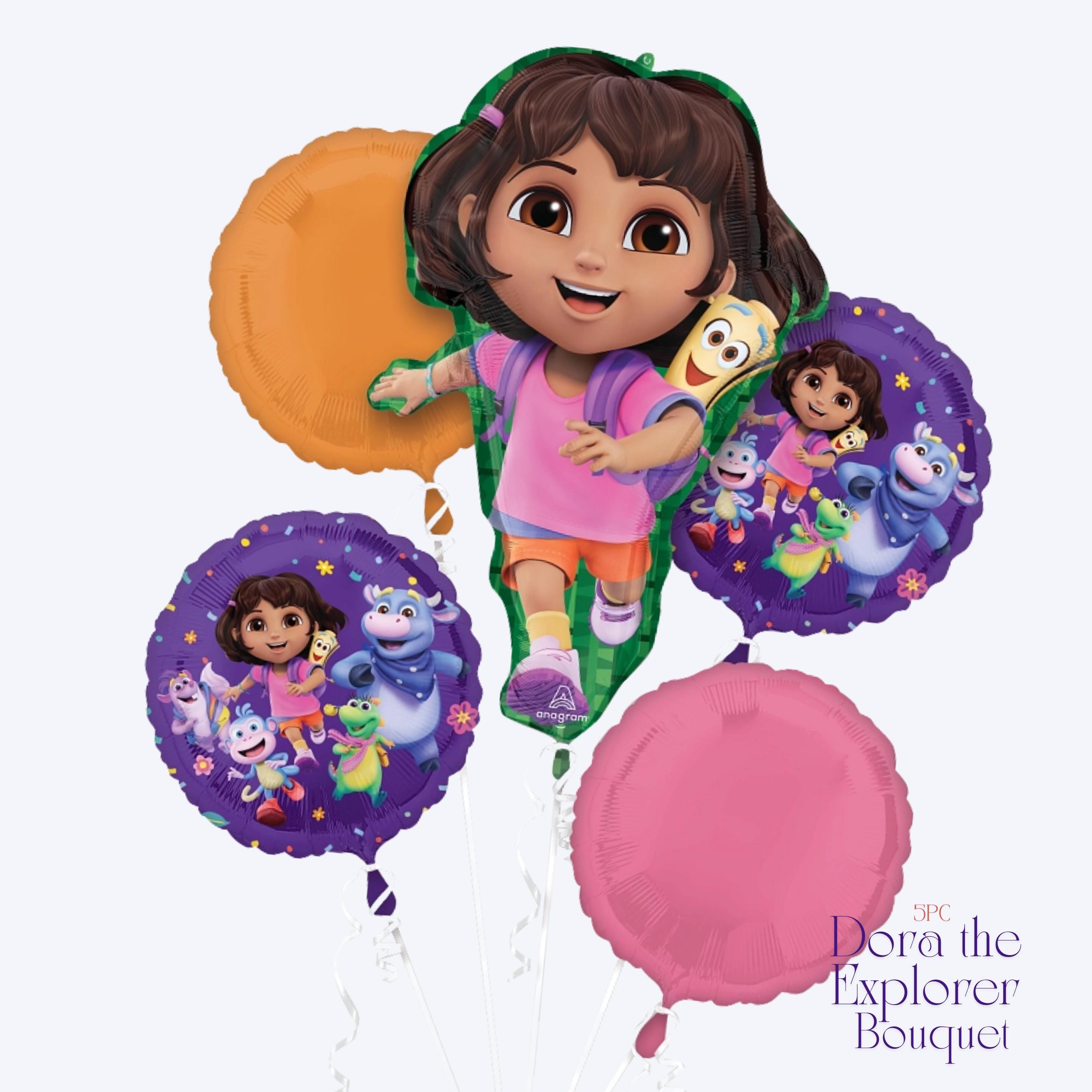 Dora the Explorer Balloon Bouquet: Licensed Birthday Party Decor