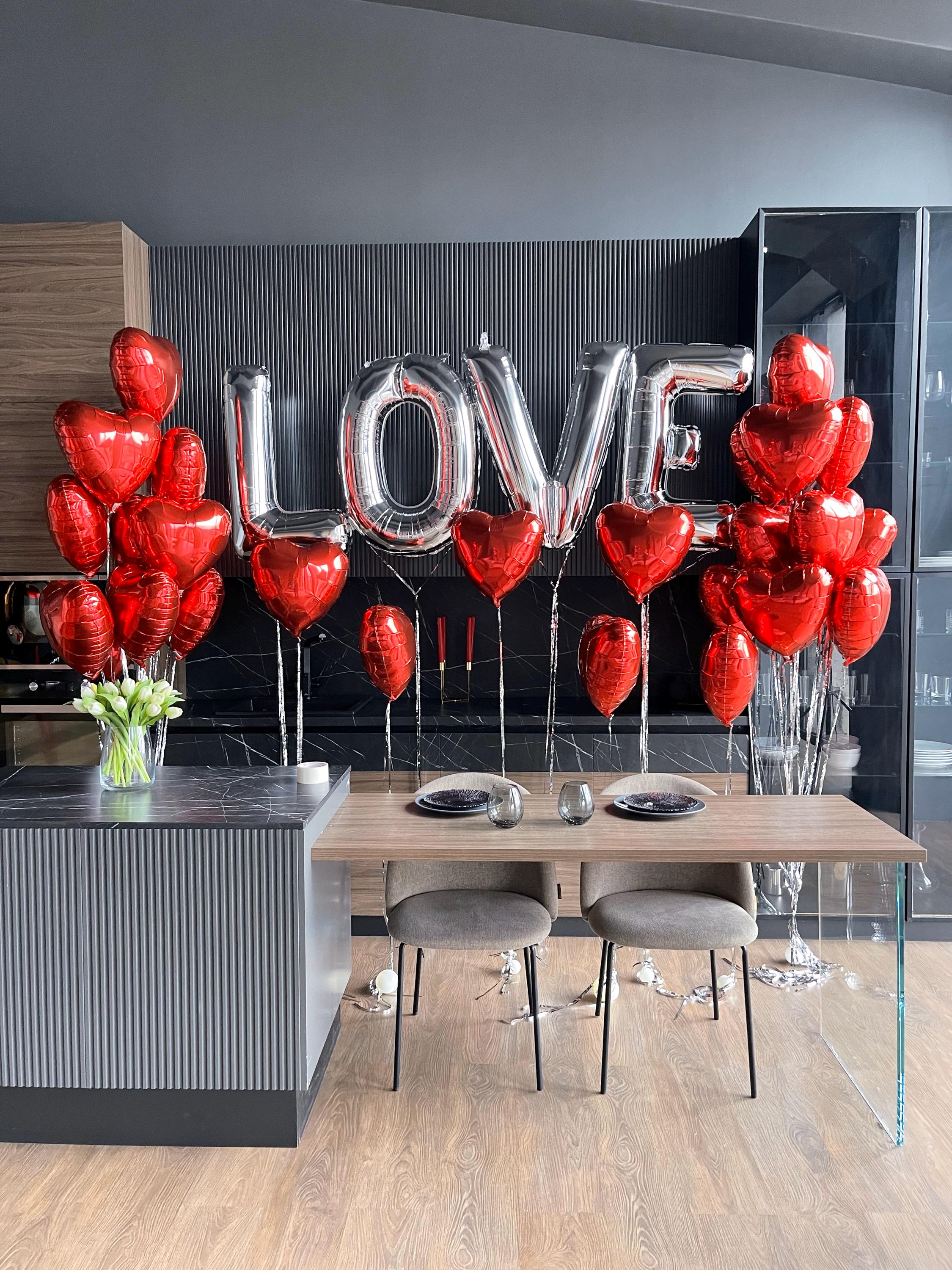 Red Heart Balloons: Valentine's Day, Proposal & Anniversary Decor