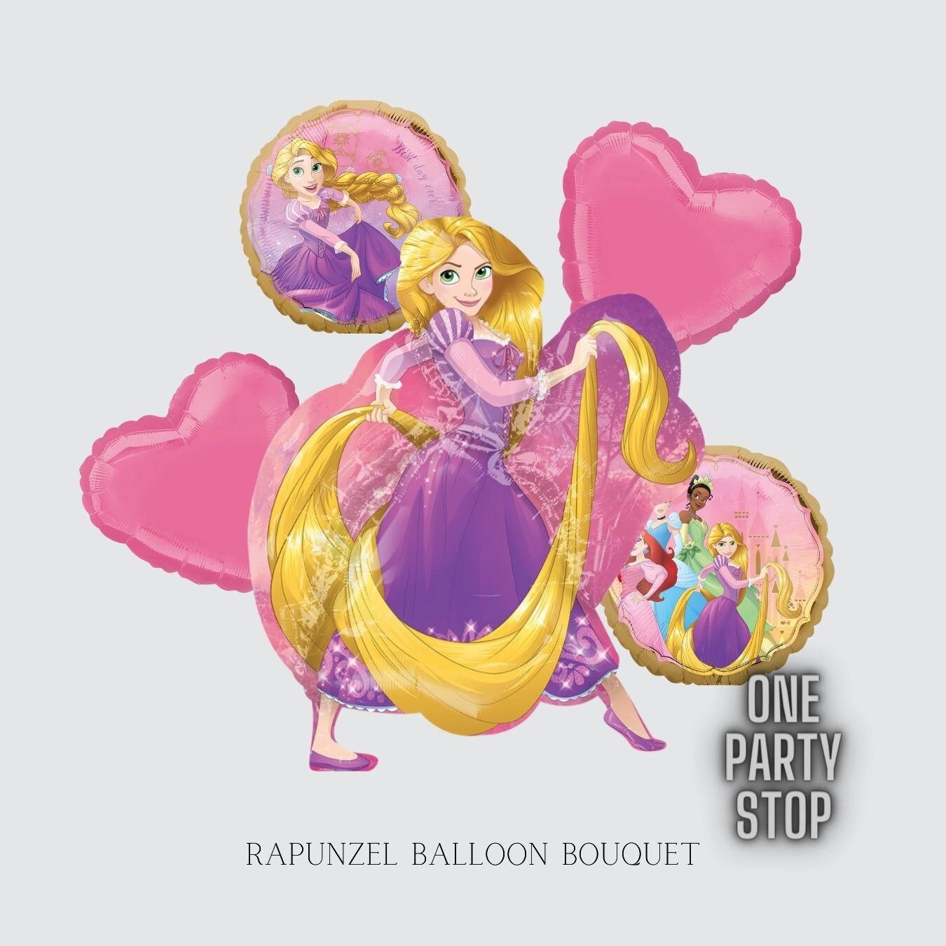 Rapunzel Balloon Bouquet: Tangled Princess Birthday Party Decor