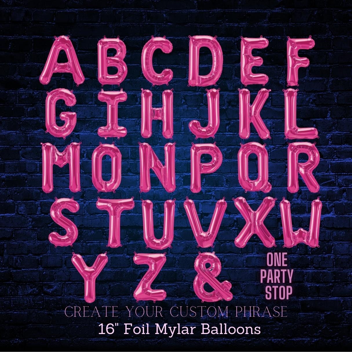 Custom Letter Balloon Banner: 16'' Mylar Foil Party Decor