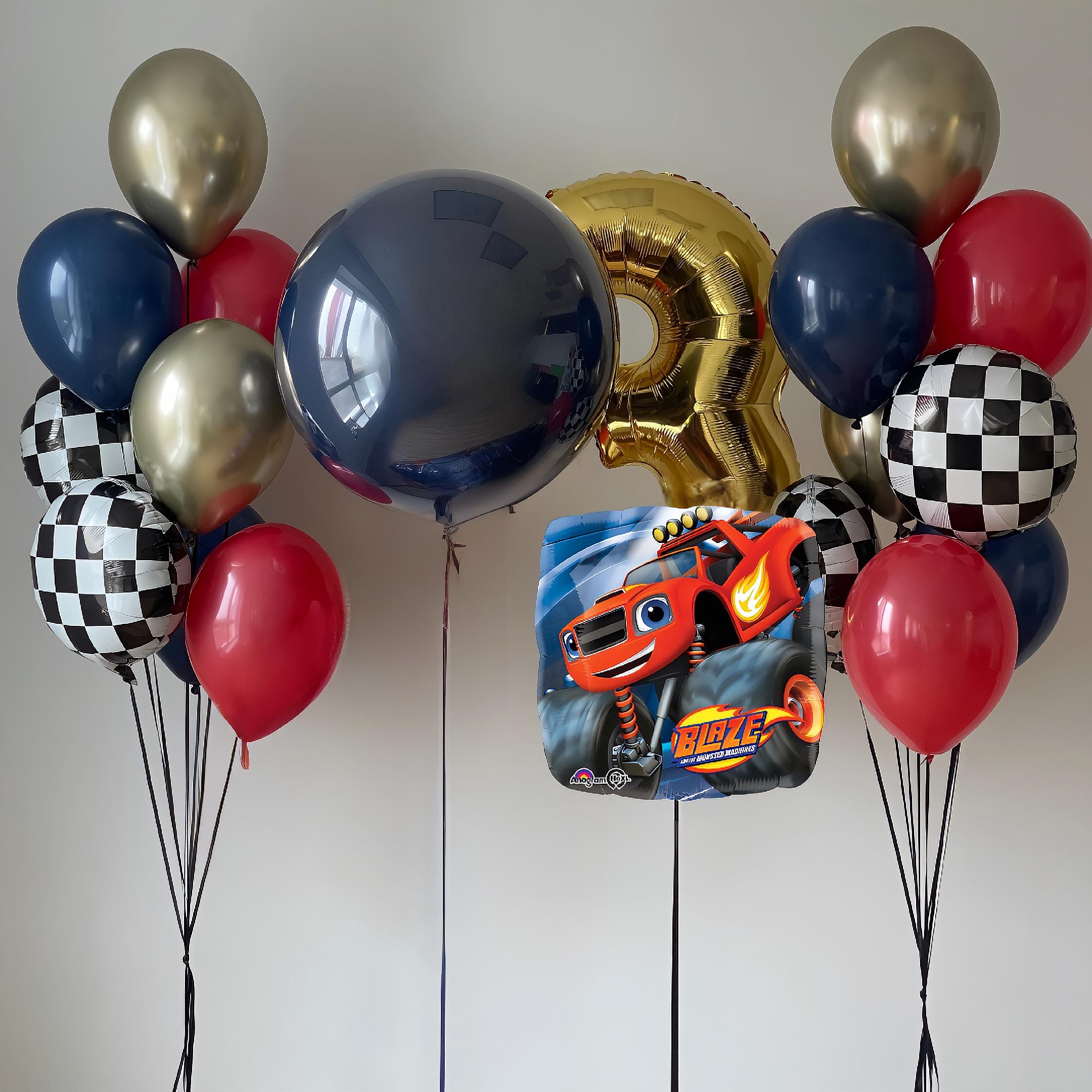 Blaze Monster Truck Balloon Bouquet: Licensed Anagram Birthday Party Decoration