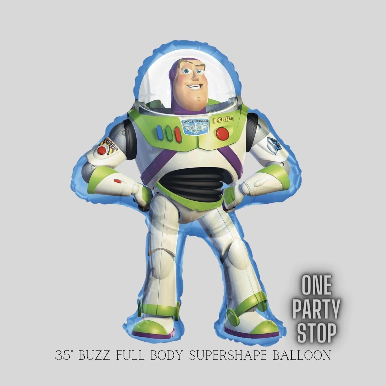 Buzz Lightyear Supershape Balloon - Anagram Licensed | Toy Story Birthday Balloon Bouquet | Lightyear Decorations | Buzz Lightyear Birthday