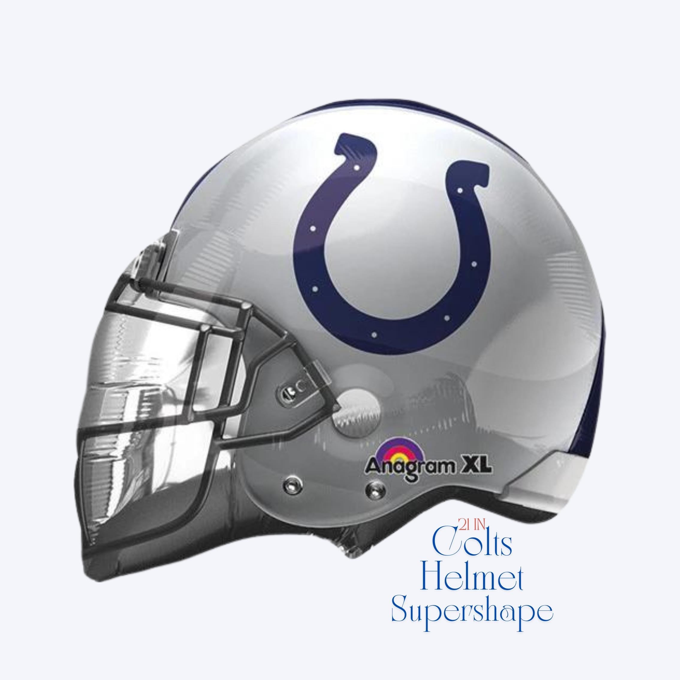 Indianapolis Colts Balloons - Anagram Licensed | Colts Balloon Bouquet | American Football Colts Jersey and Helmet | Sports Balloons