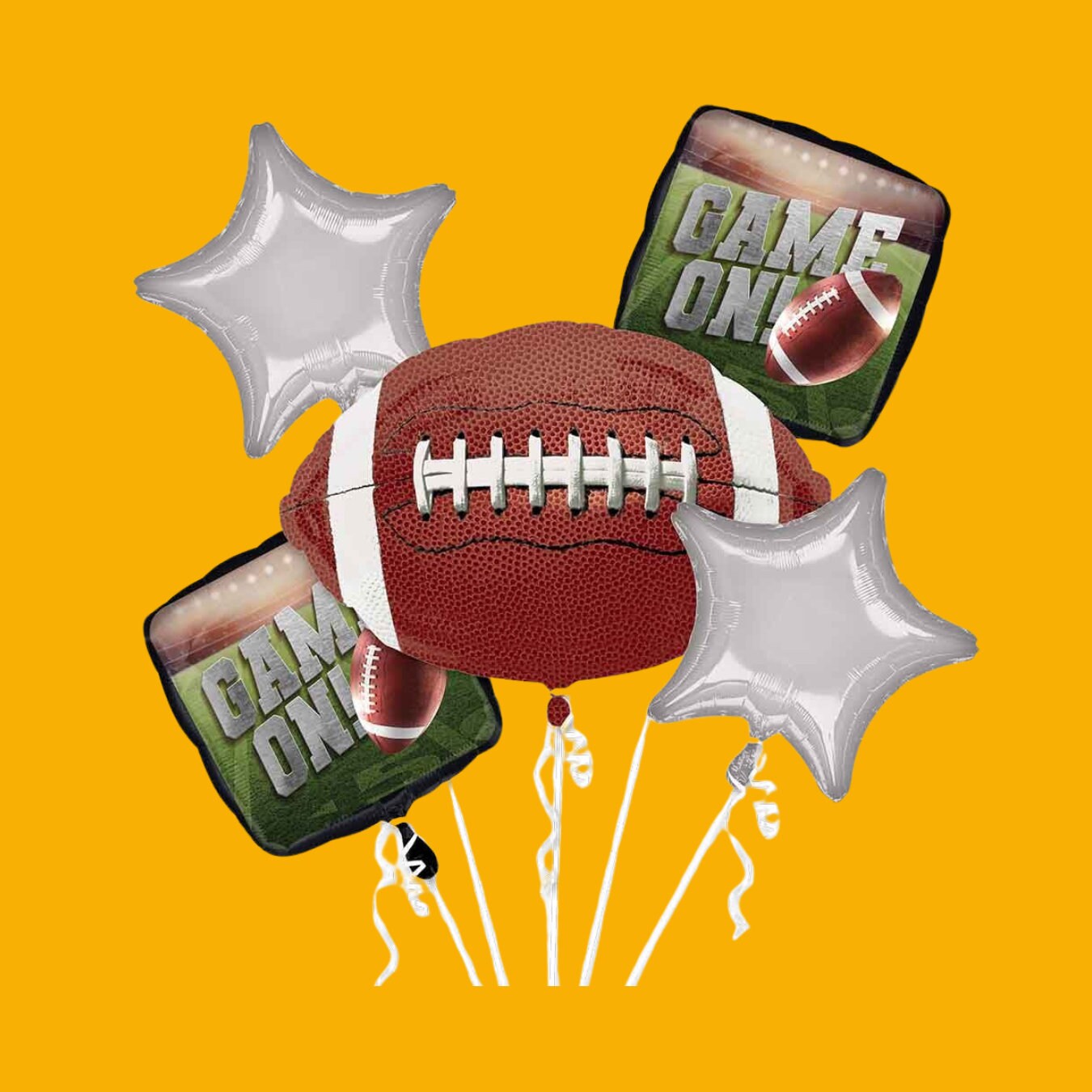 Football Balloon Bouquet: Goal Post, Stars, Game On - Sports Birthday