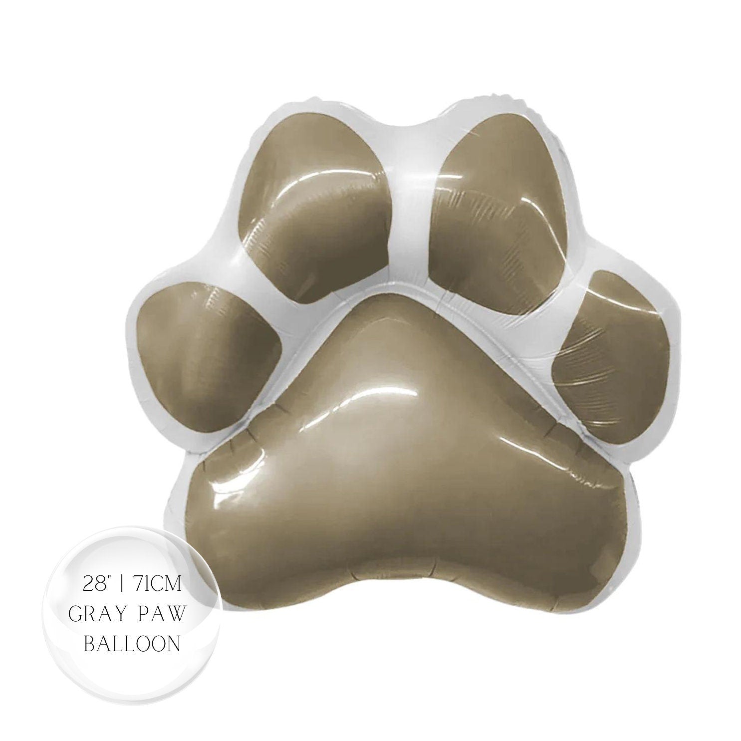 Pink Paw Balloon: 28" Foil Mylar Party Decoration