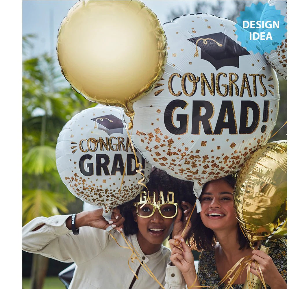 CONGRATS GRAD GOLD GLITTER BOUQUET