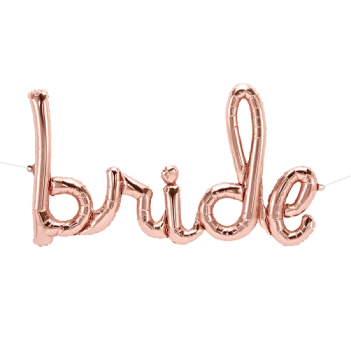 Rose Gold Bride Balloon Banner: Bachelorette Party Decor
