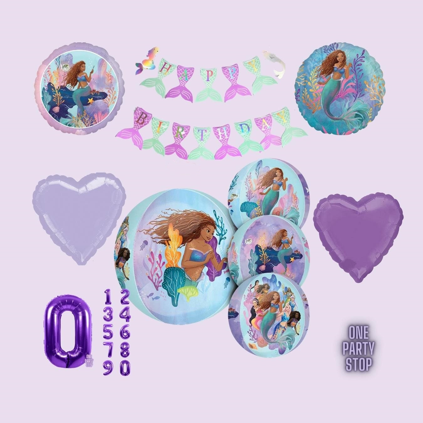 Little Mermaid Orbz Balloon: 3D Sphere, Under the Sea Party Decor