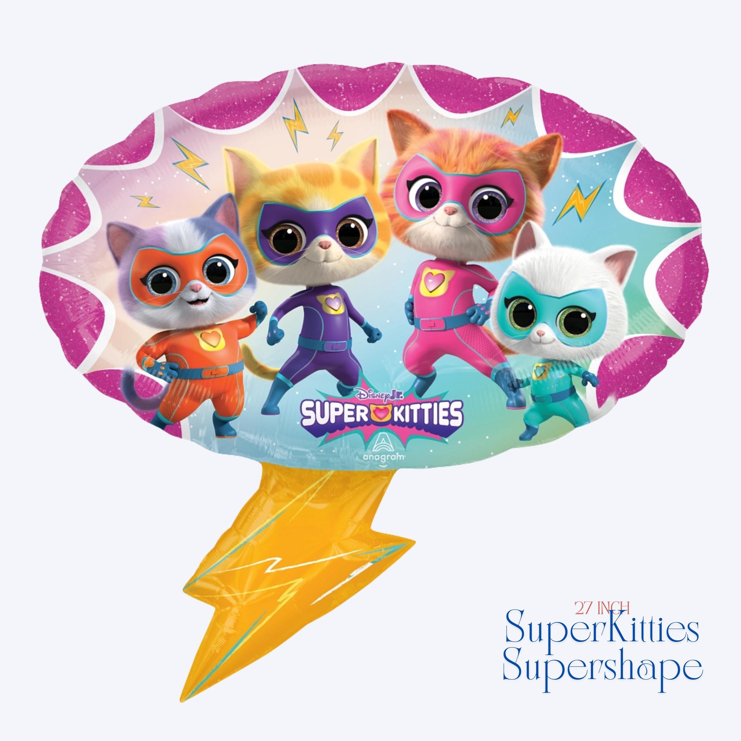 Super Kitties Balloon Bouquet: Cat Superhero Birthday Party Decor