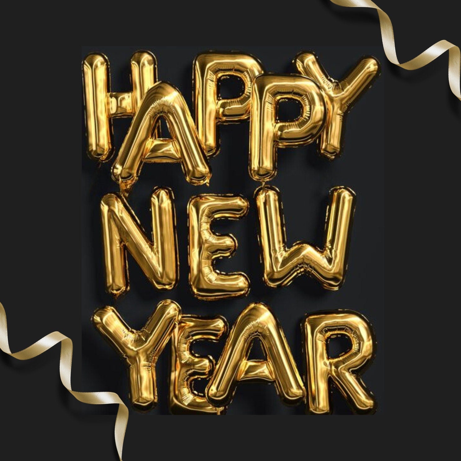 Happy New Year Balloon Bouquet: 2024 Foil Party Decor
