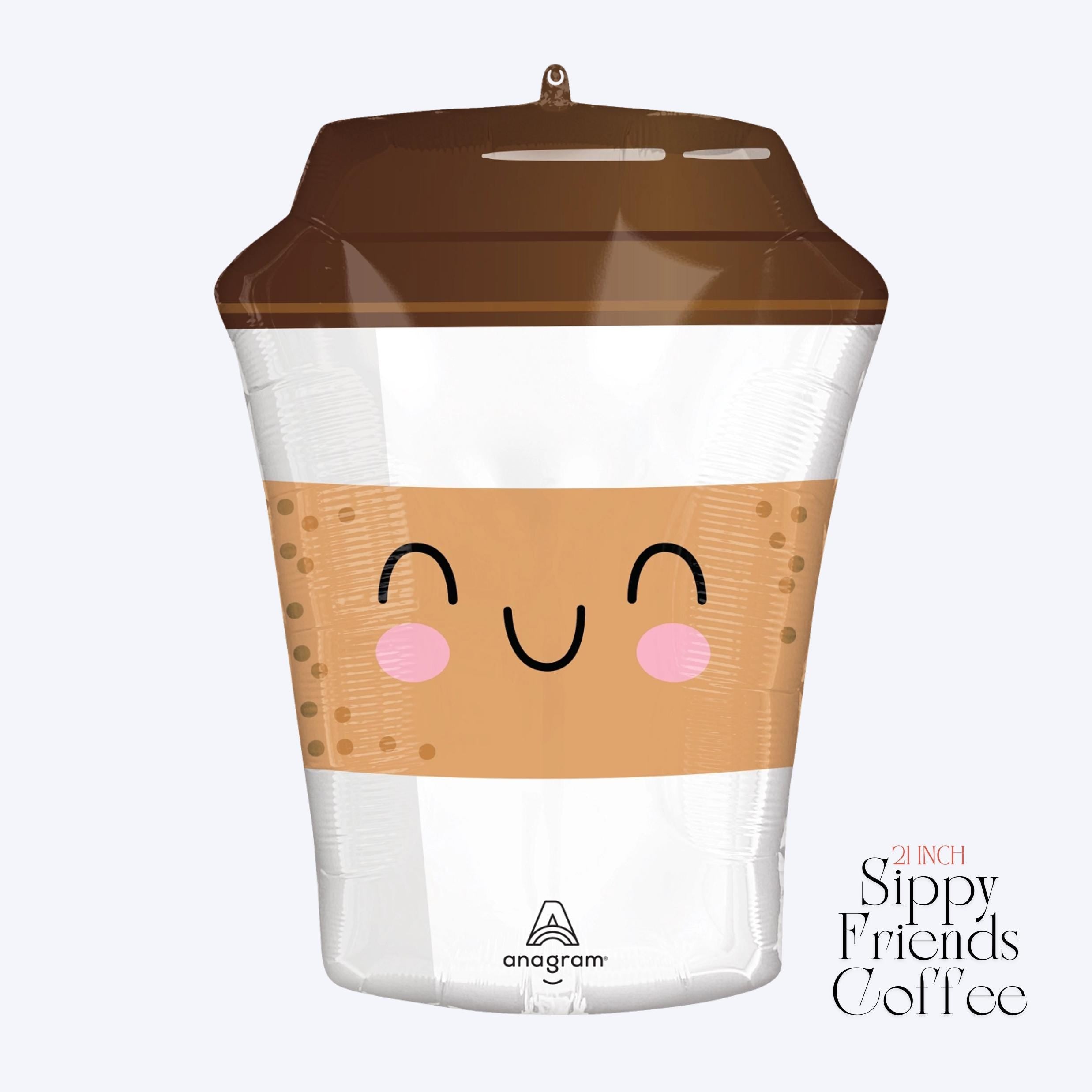 Coffee and Boba Tea Foil Balloons | Cute Bubble Tea Party Decorations | Kawaii Drink Balloons for Birthday, Baby Shower and Café Theme