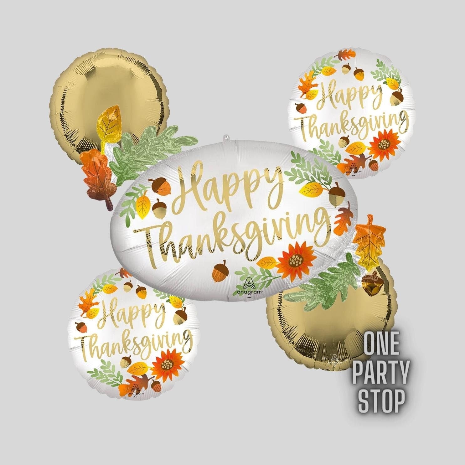 Sitting Turkey Balloon: Thanksgiving Foil Mylar Party Decor