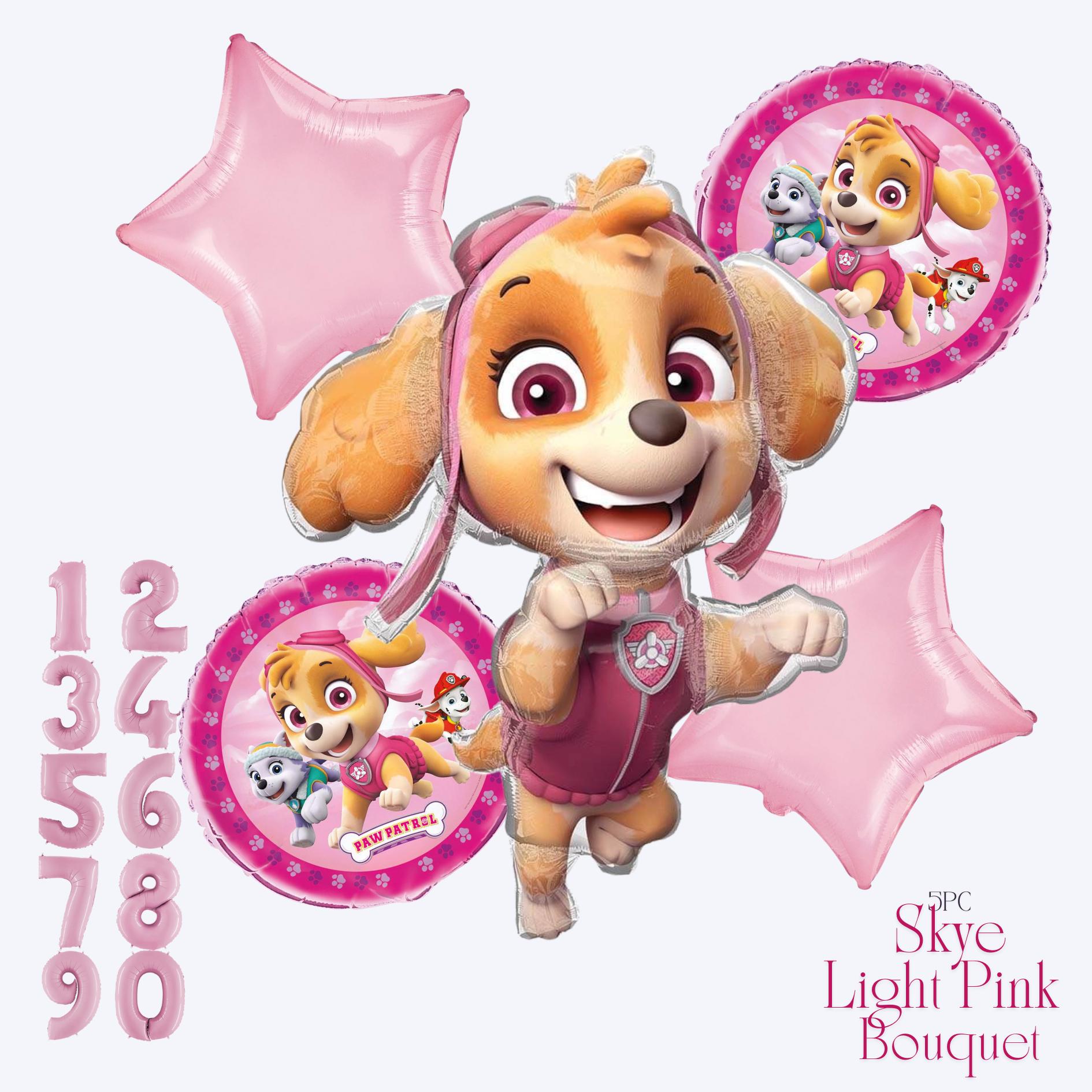 Paw Patrol Skye Balloon Bouquet - Anagram Licensed | Paw Patrol Girl Birthday decorations | Paw Patrol Girl party, Toddler birthday balloons