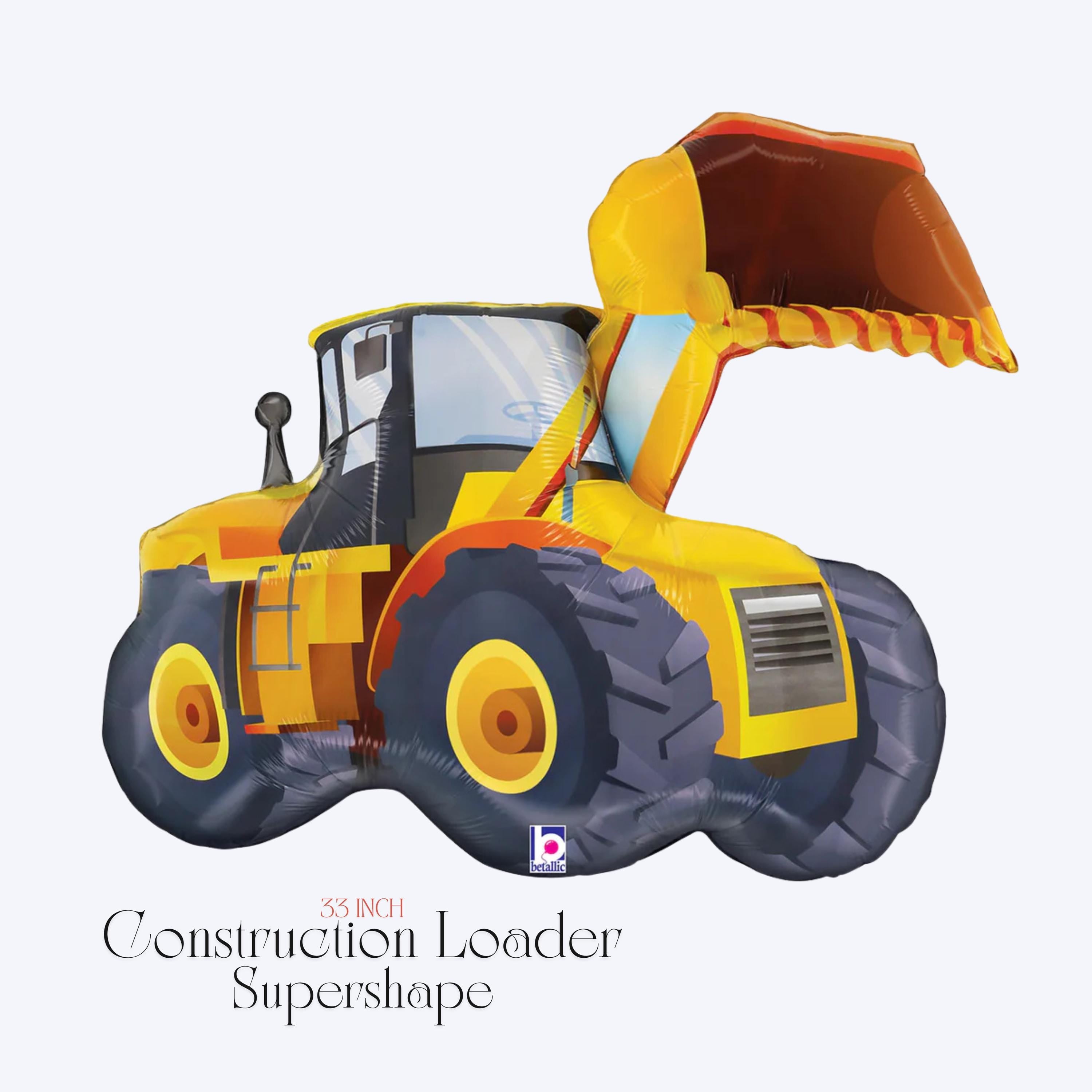 Construction Balloon Bouquet: Excavator, Dump Truck, Digger Birthday Party Decor
