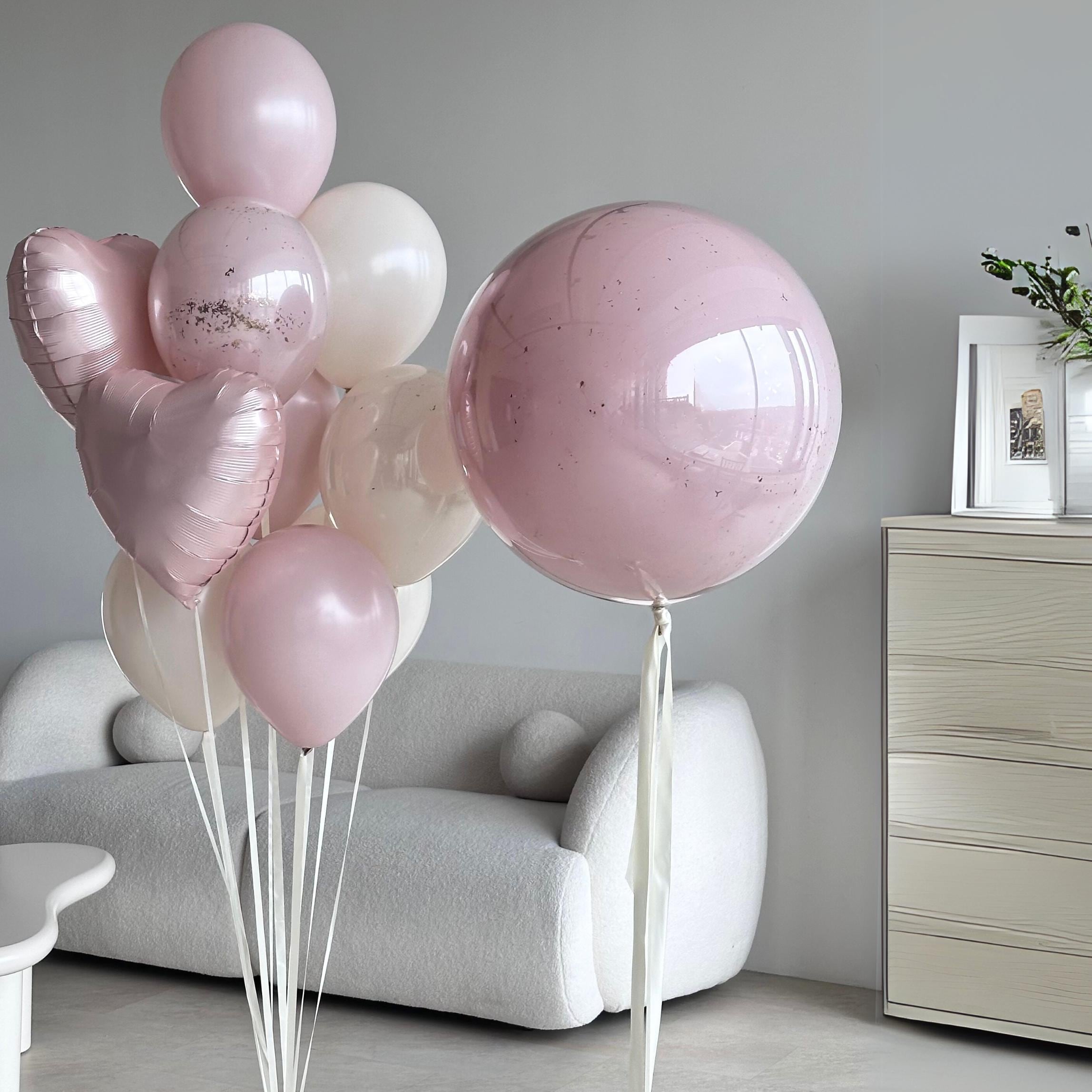 Elegant Birthday Balloons | Trending Balloons | Bachelorette | Pink Coquette | Romantic Balloon Bouquet | Bow Trend Birthday | Minimalist