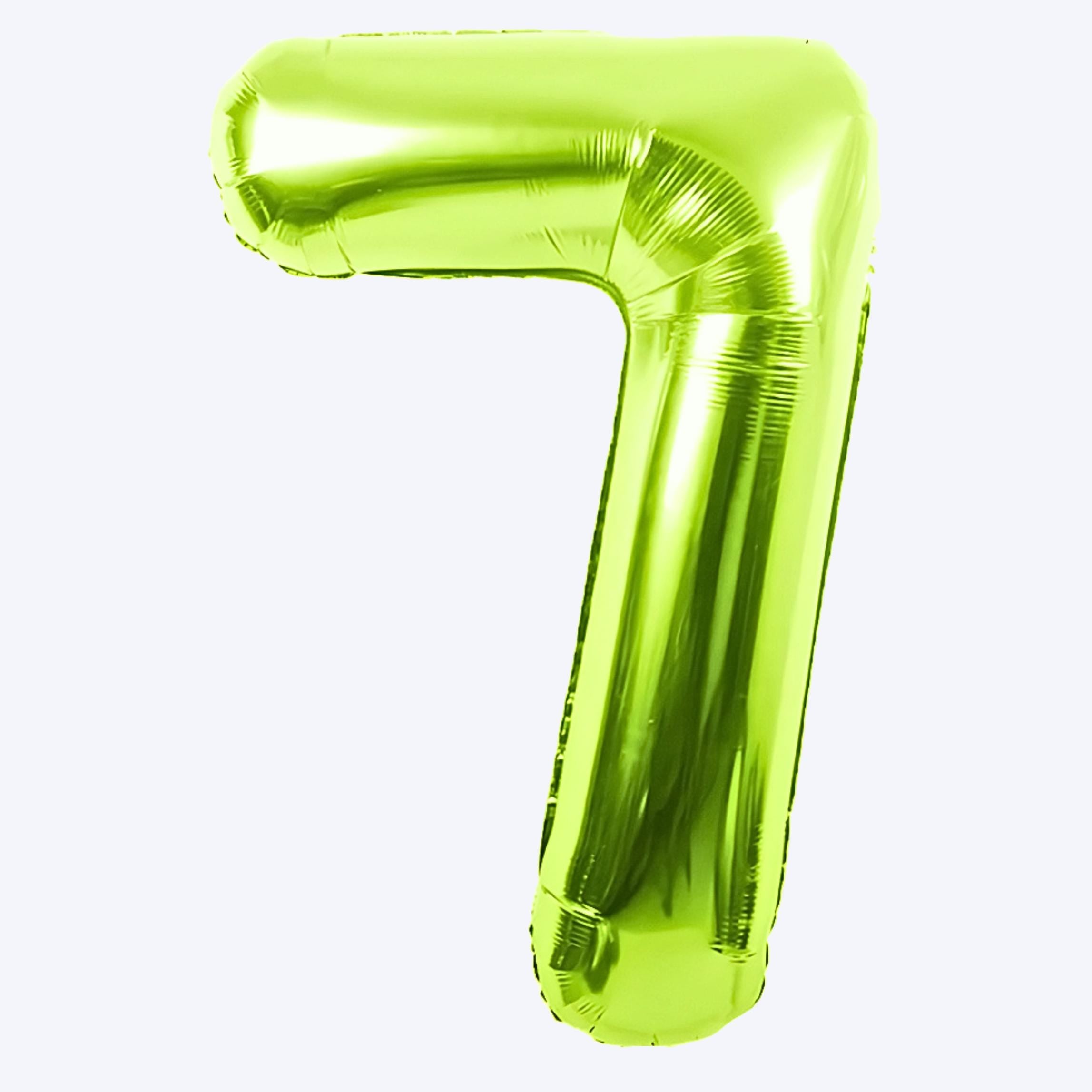 Lime Green Number Balloon, Age Foil Number Balloon, Birthday Party Decorations, Neon Green Balloon Numbers, Jumbo Mylar Number Balloon