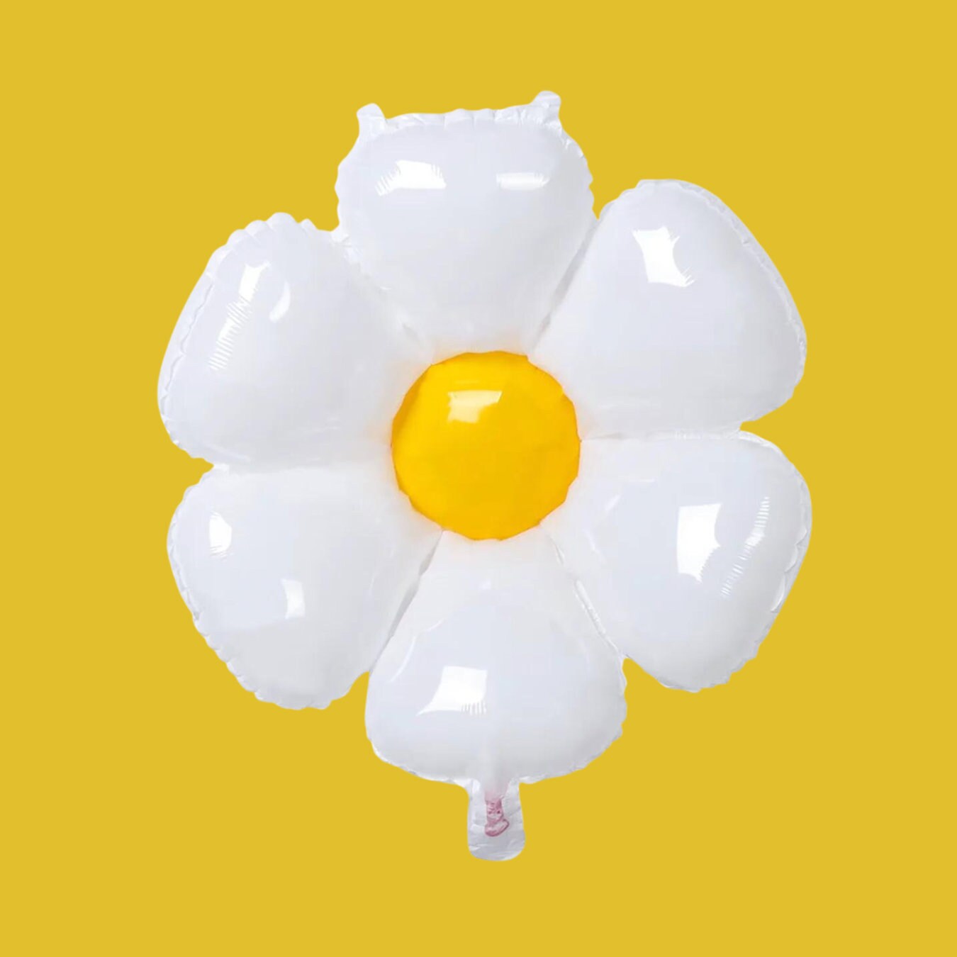 Giant White Daisy Mylar Balloon: Retro Flower Party Decor