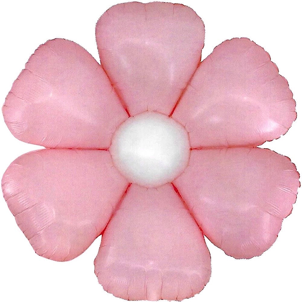 Giant White Daisy Mylar Balloon: Retro Flower Party Decor