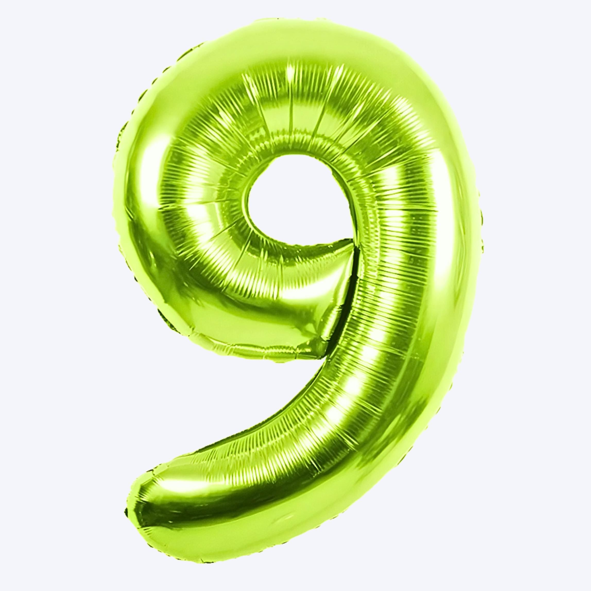 Lime Green Number Balloon, Age Foil Number Balloon, Birthday Party Decorations, Neon Green Balloon Numbers, Jumbo Mylar Number Balloon