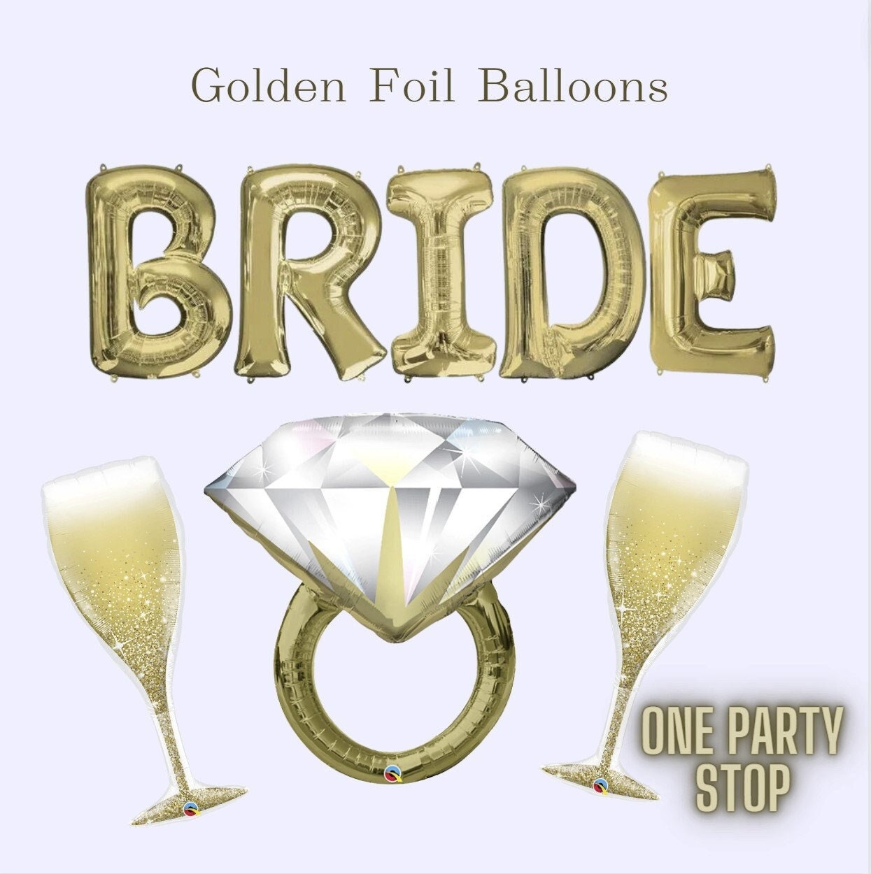 Diamond Ring Foil Balloon: 37" Bachelorette Party Decor