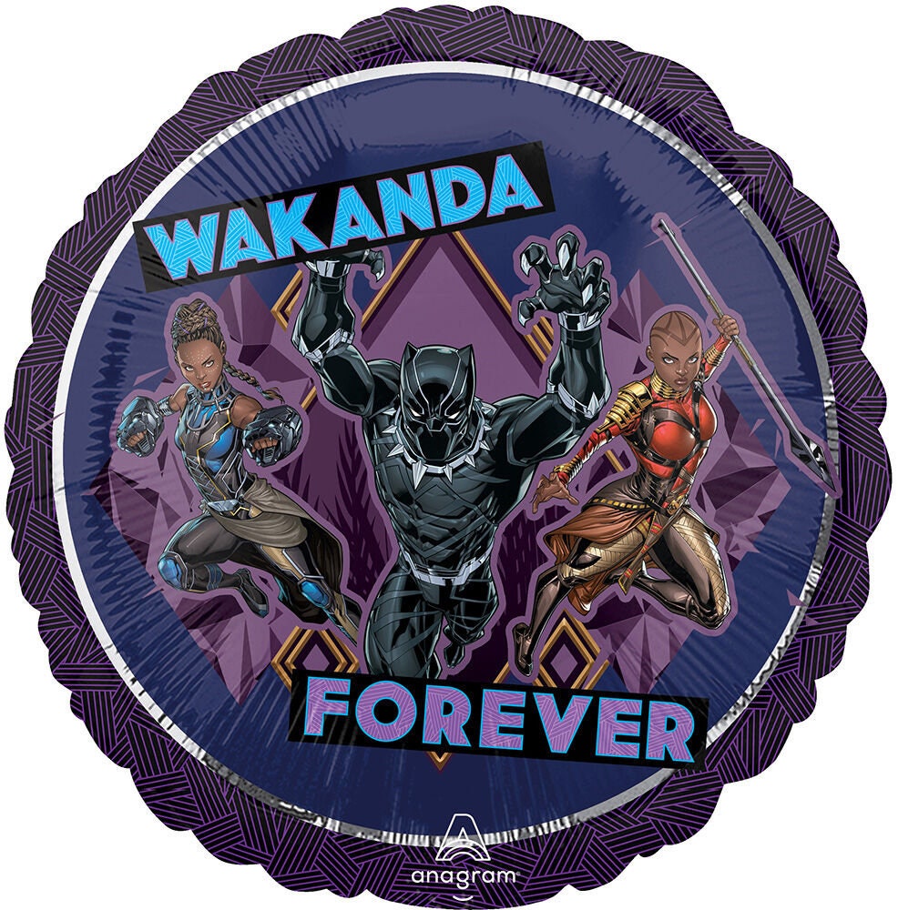 Black Panther Balloons - Anagram Licensed | Black Panther Balloon Bouquet | Black Panther Party | Black Panther birthday