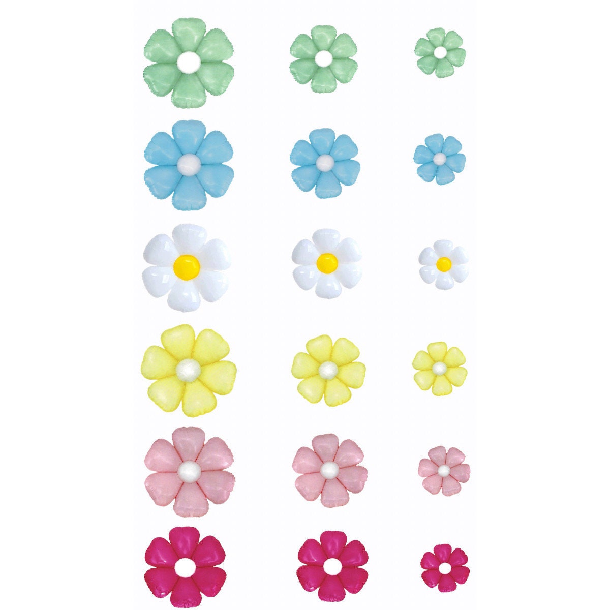 Giant White Daisy Mylar Balloon: Retro Flower Party Decor