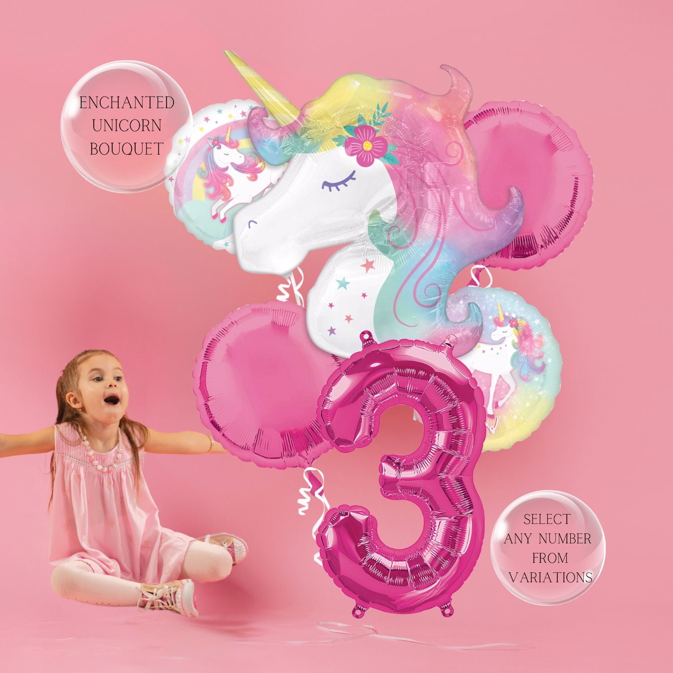 25in Unicorn Balloon: Rainbow Birthday Party Decoration