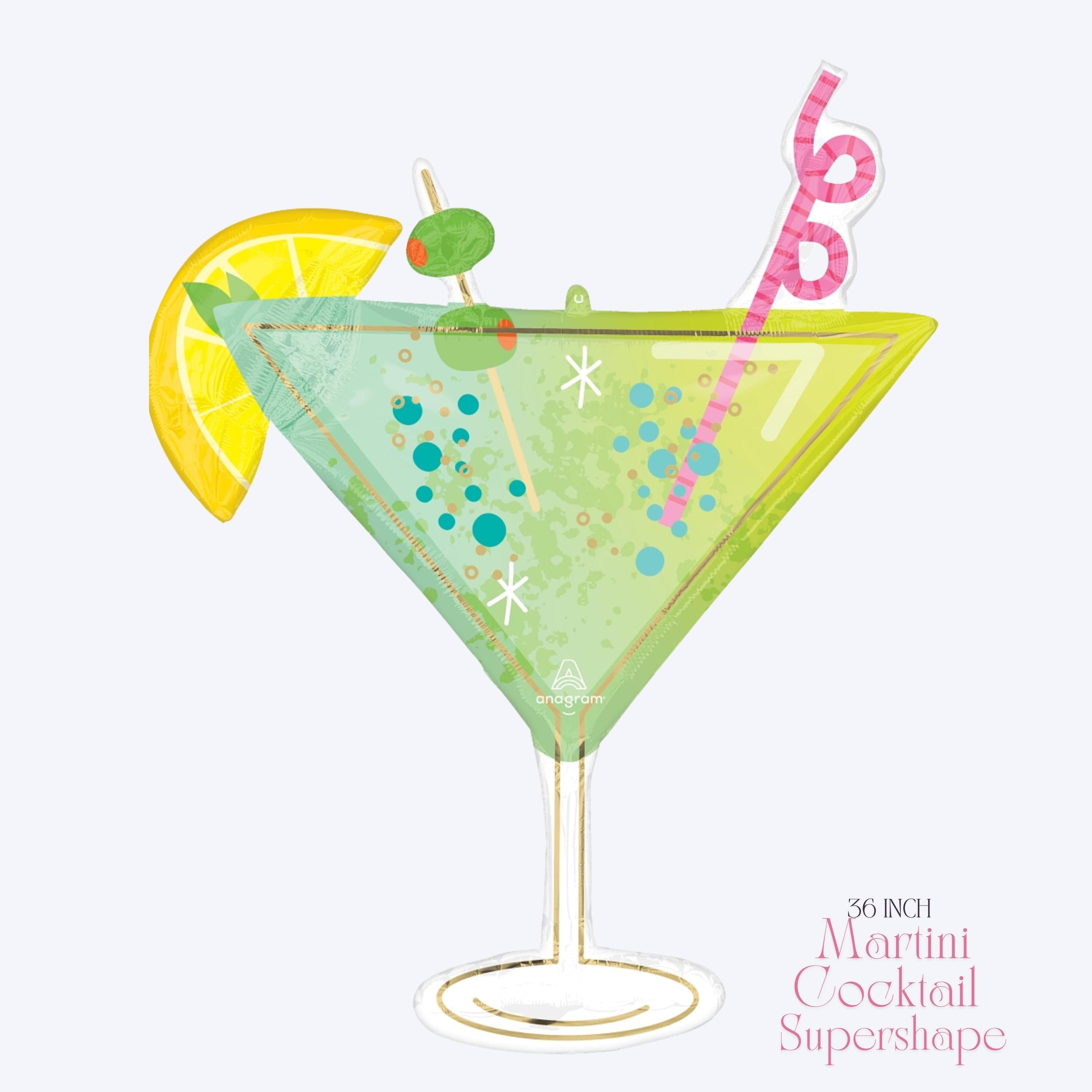 Martini Balloon Bouquet: Adult Birthday Cocktail Party Decor