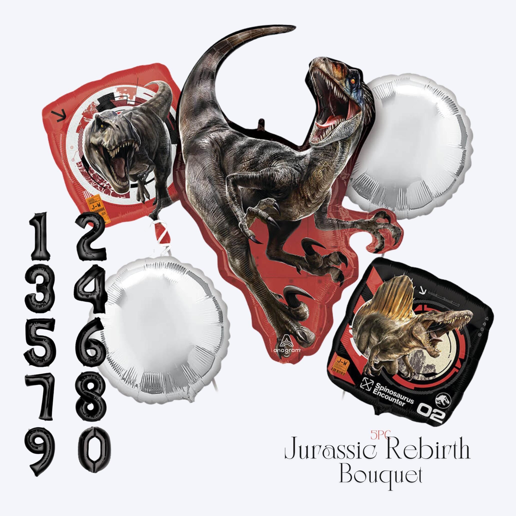 Jurassic World T-Rex Balloon Bouquet: Dino Birthday Party Decorations