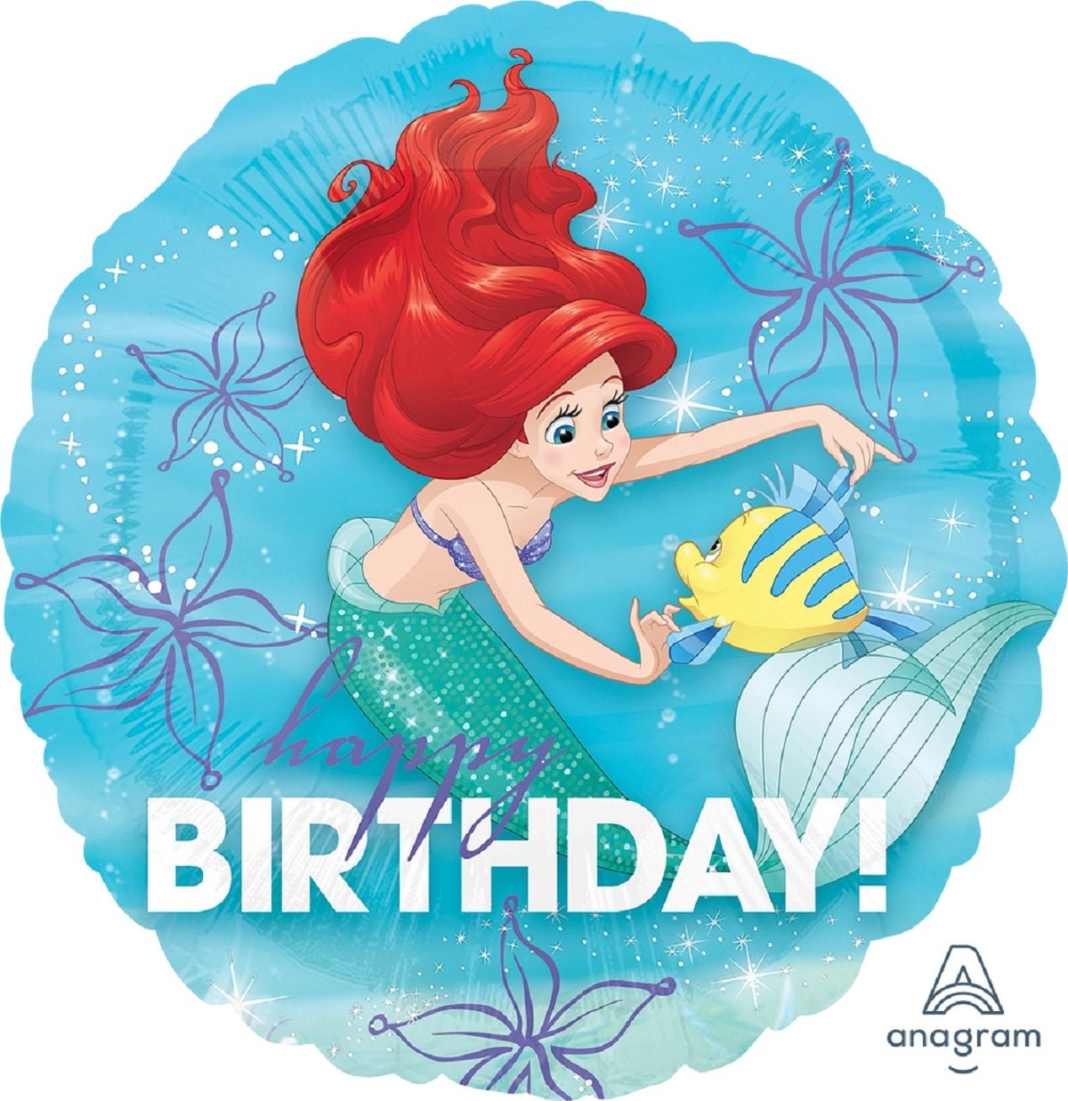 Ariel Foil Balloon: Little Mermaid Party Decoration (Air-Fill)