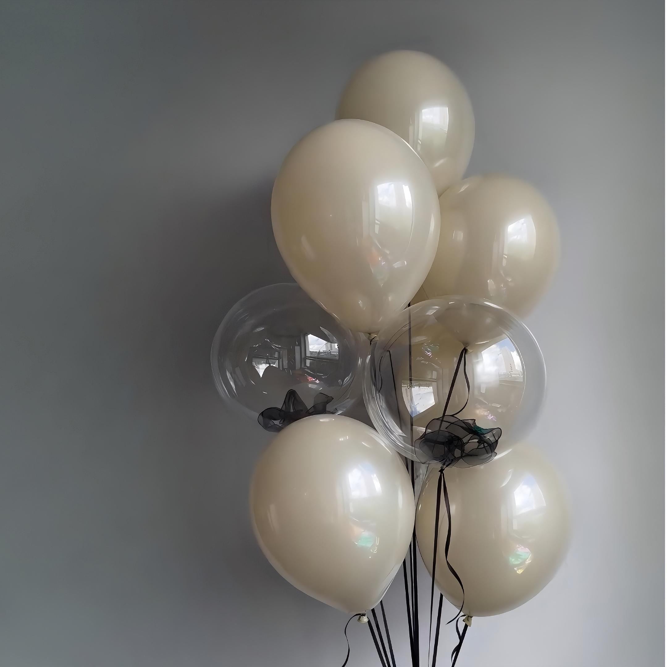 Bow Themed Balloons DYI | Trending Balloons | Bow Birthday | Beige Coquette | Romantic Balloon Bouquet | Bow Trend Birthday | Minimalist