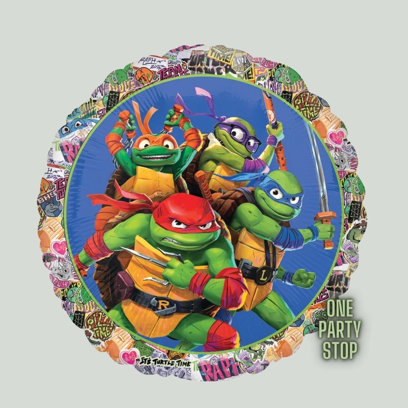 Ninja Turtle Birthday Party Decorations: Balloon Bouquet & Banner