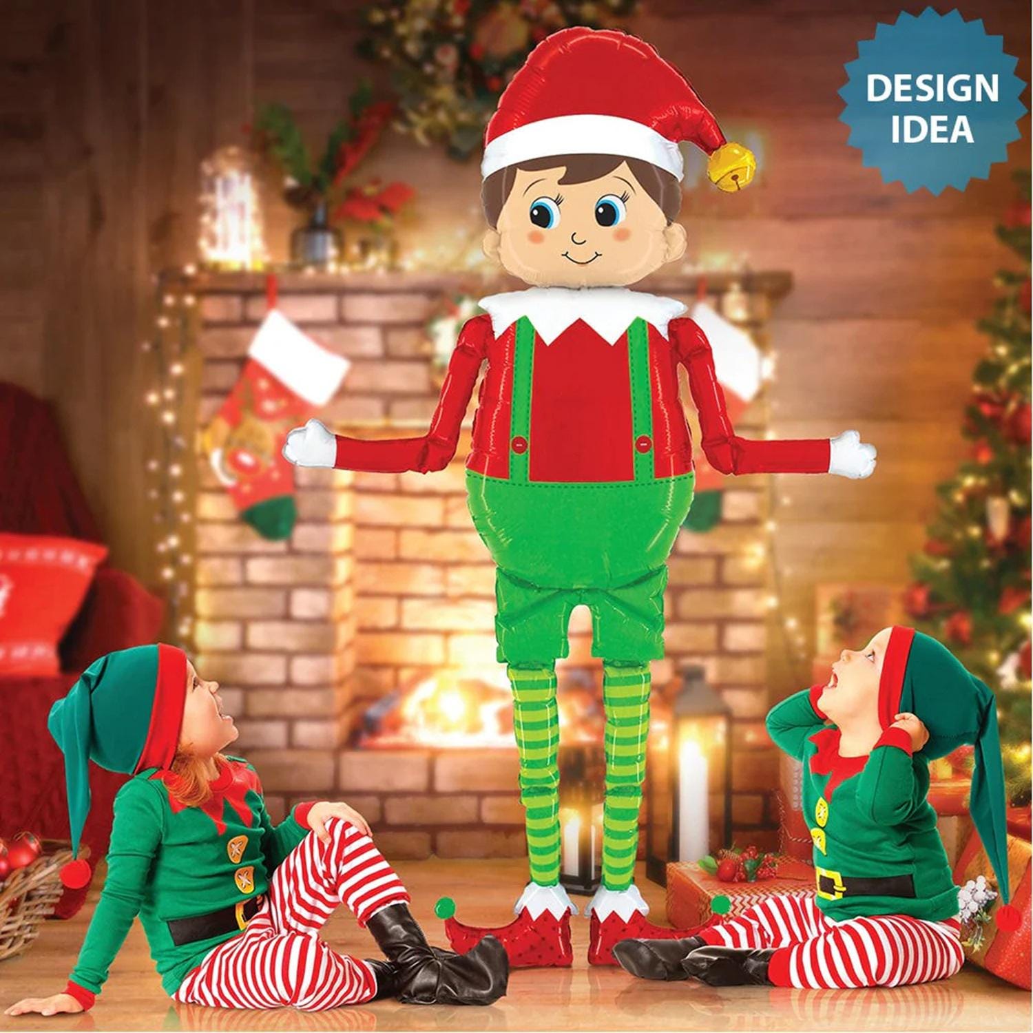 60" Elf Balloon: Christmas Holiday Party Decoration