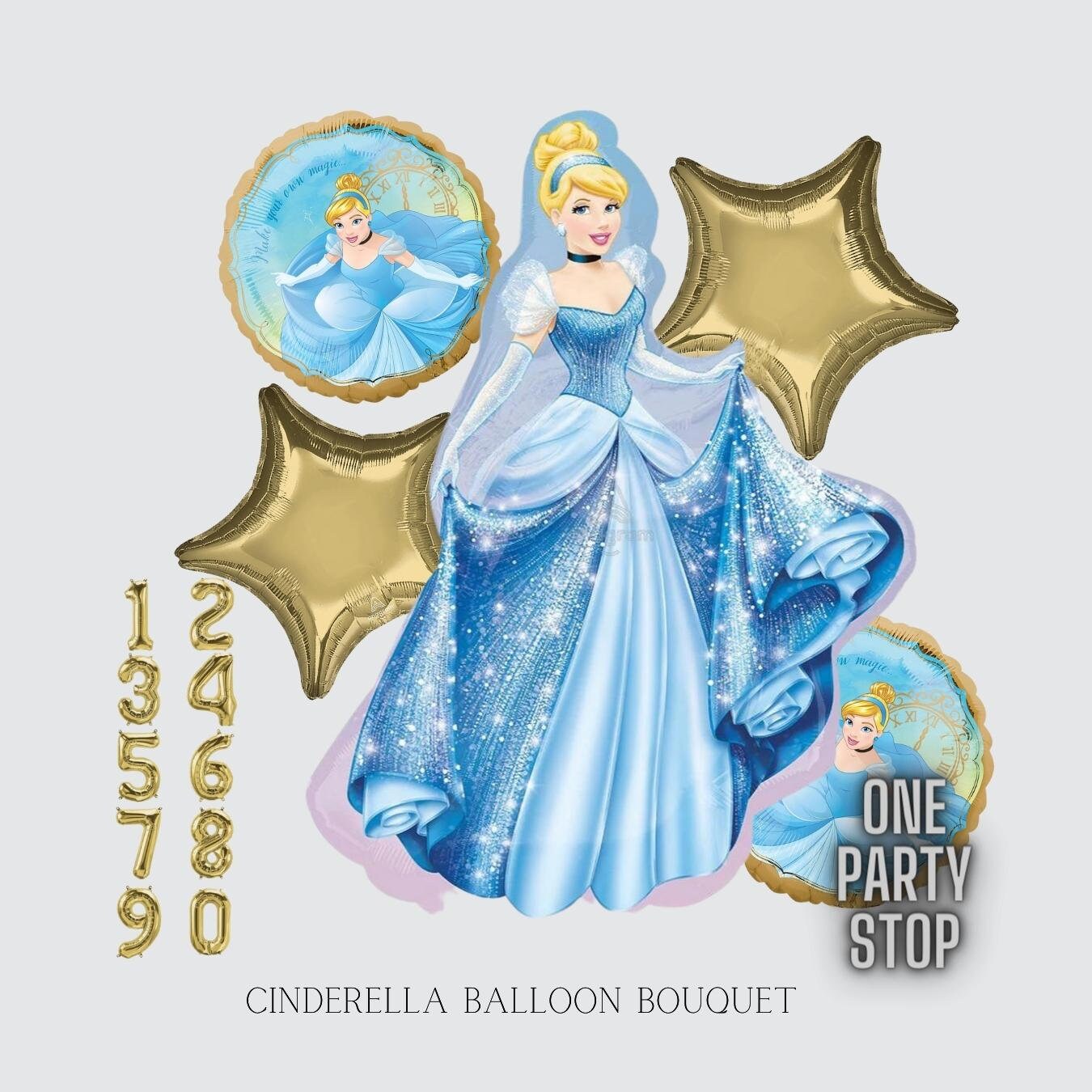 Cinderella Balloons - Anagram Licensed | Princess Balloons | Toddler birthday | Princess birthday | Princess decorations | Girls Birthday
