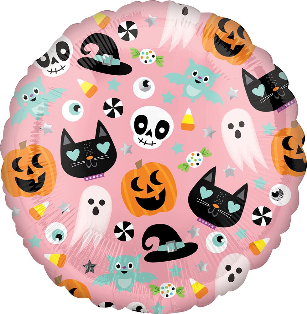 Pastel Halloween Pumpkin Balloons: Spooky Party Decor