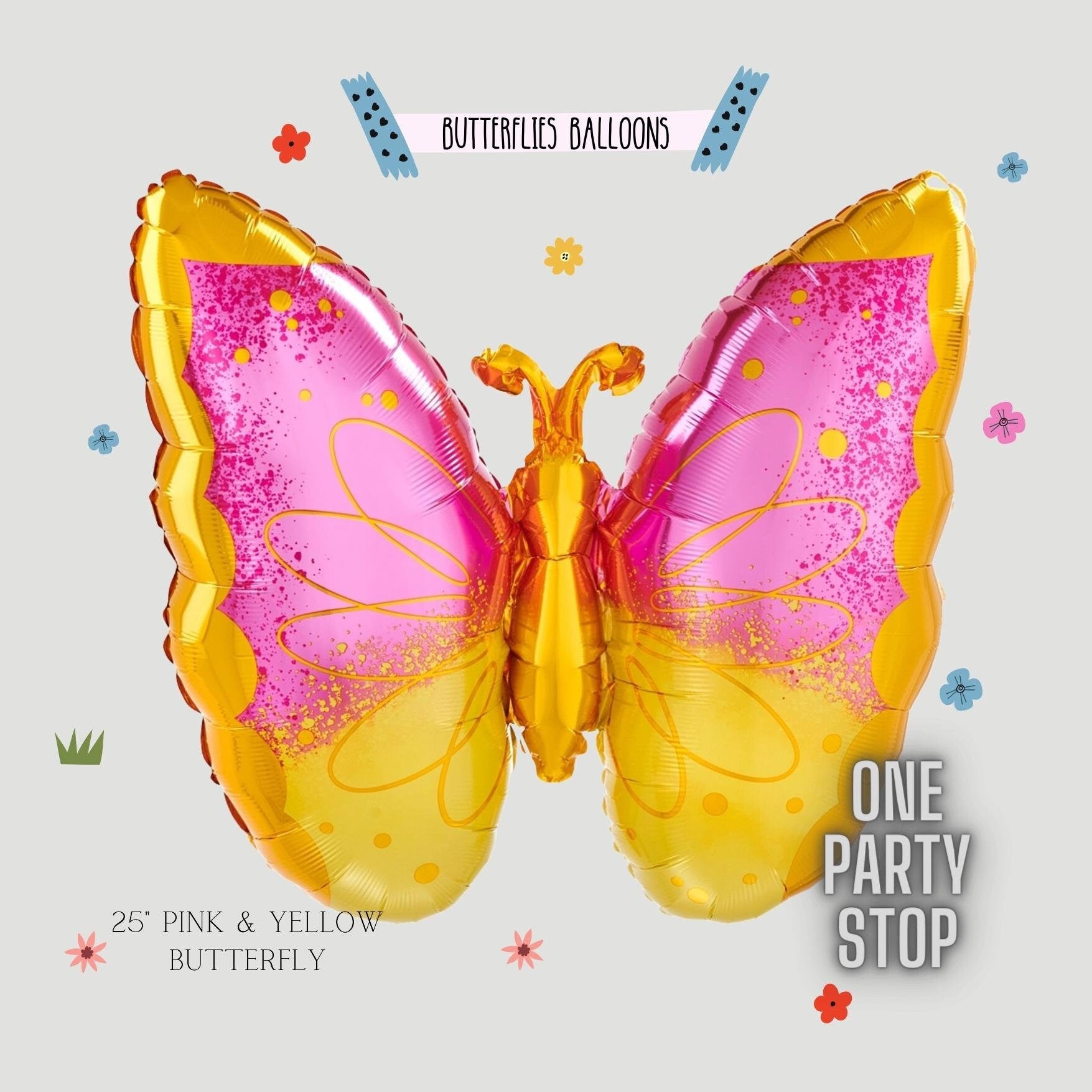 Butterfly Airloonz | Butterfly Foil Balloons | Pastel Butterfly | Girls Birthday Party Decor | Pastel Birthday Balloons | Butterfly Birthday