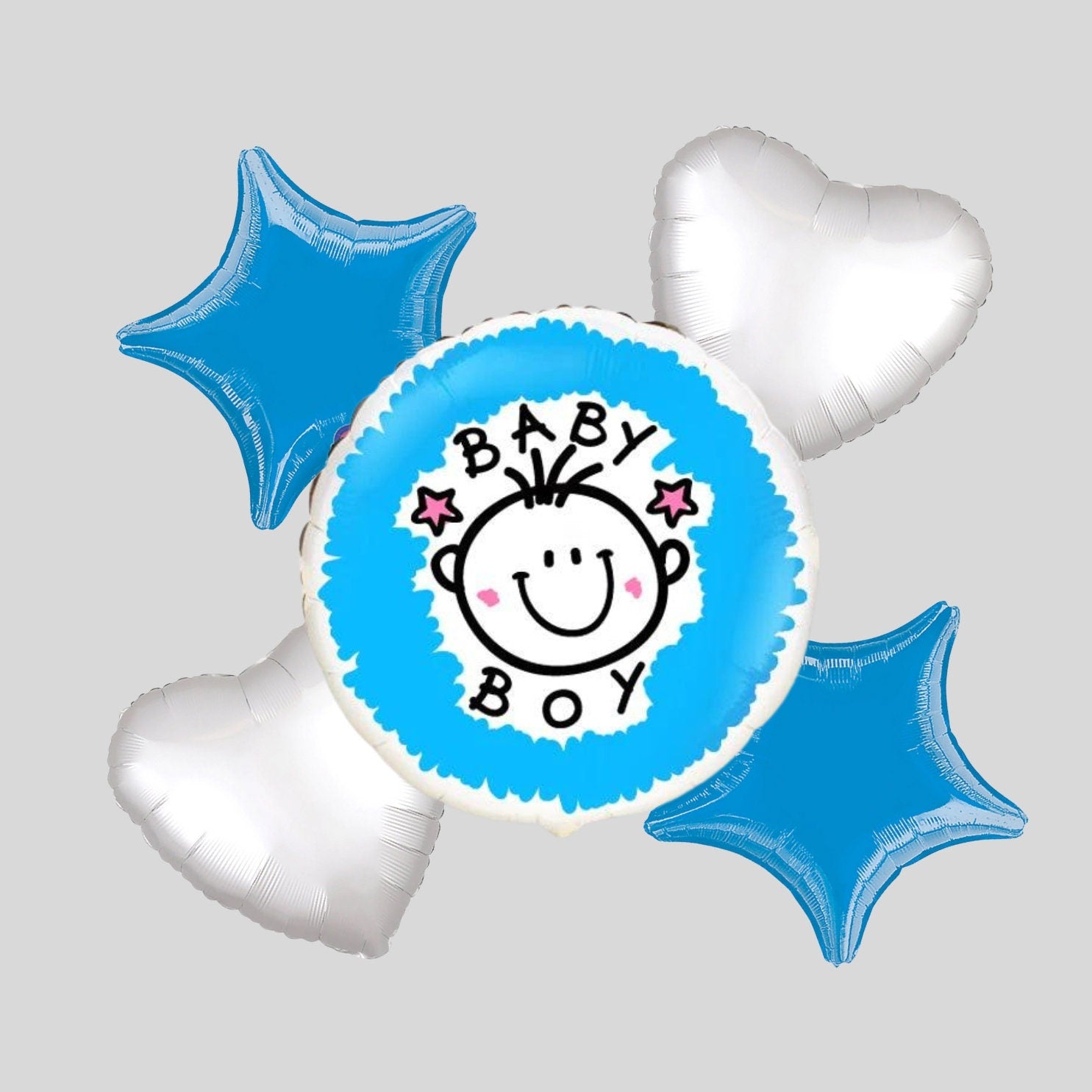 Baby Boy Balloons | Baby Shower Decorations | Baby Balloons | Gender Reveal Balloons | Boy or Girl | Pink or Blue | Blue Baby Shower