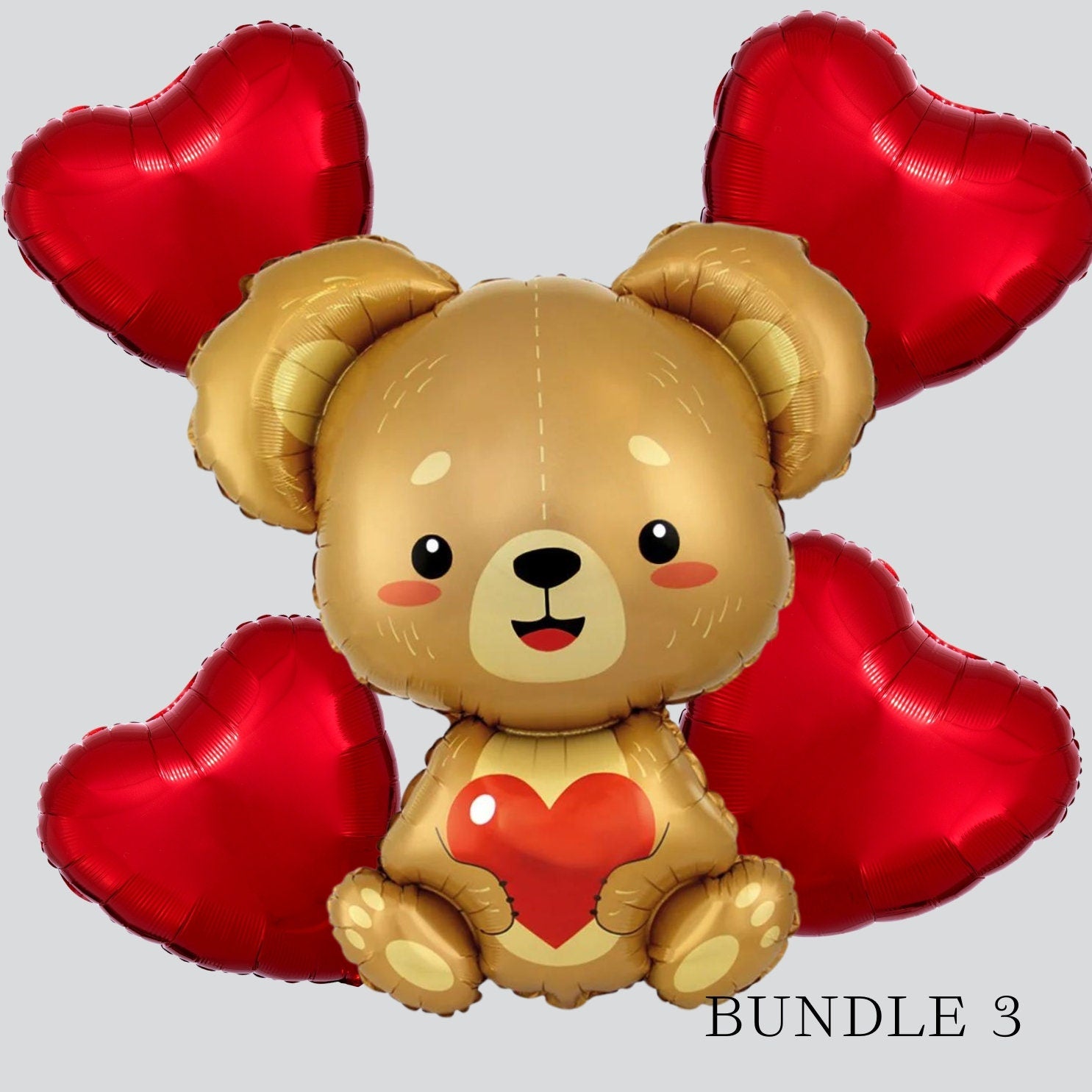 Valentines Day Balloons | Happy Valentines Banner | Teddy Bear Balloons | Valentine's Day Decor | Anniversary Decoration | Red Balloons